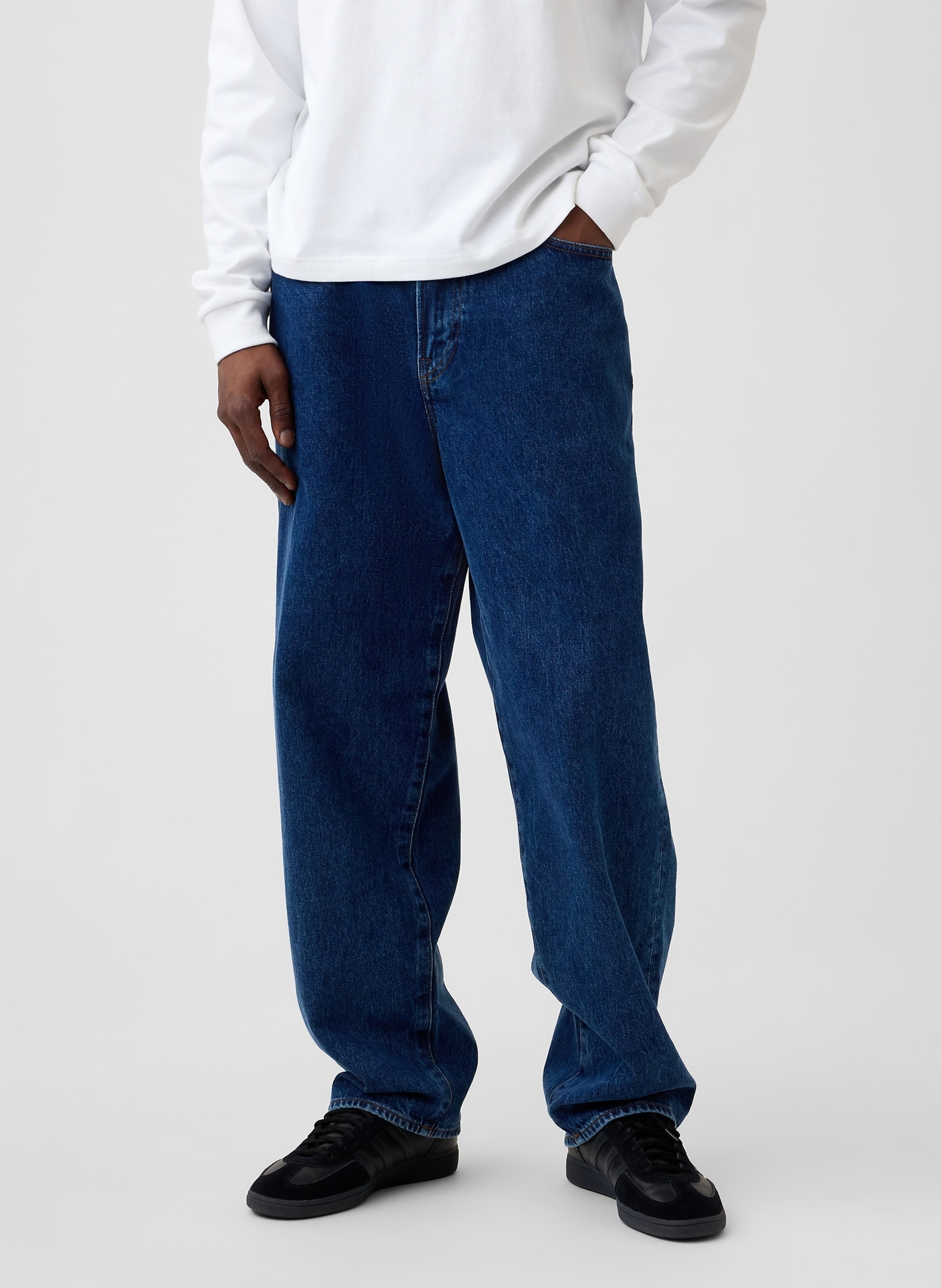 Džínsy Mid Rise Baggy unisex - 002