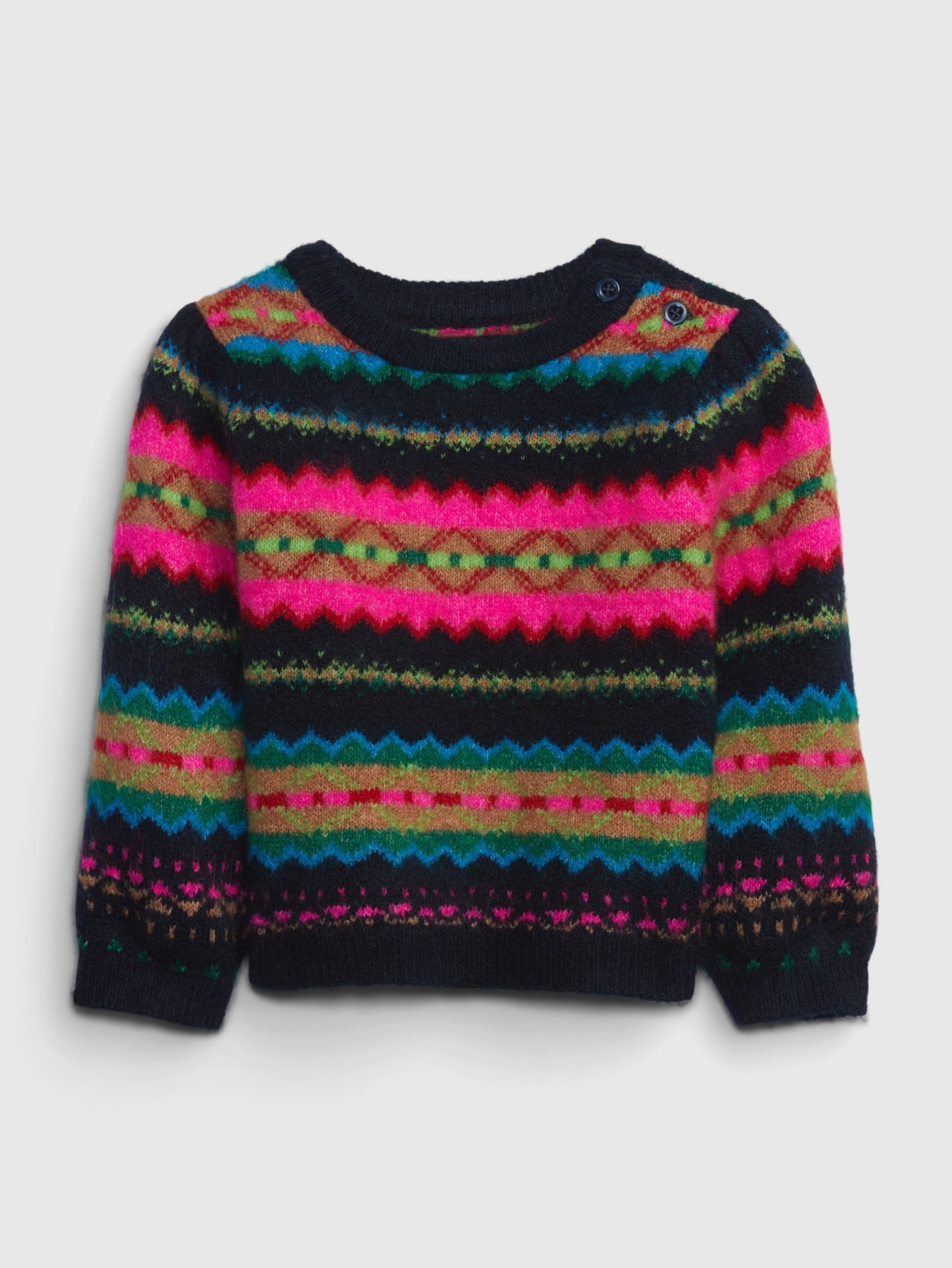 Kinder-Strickpullover mit Norwegermuster