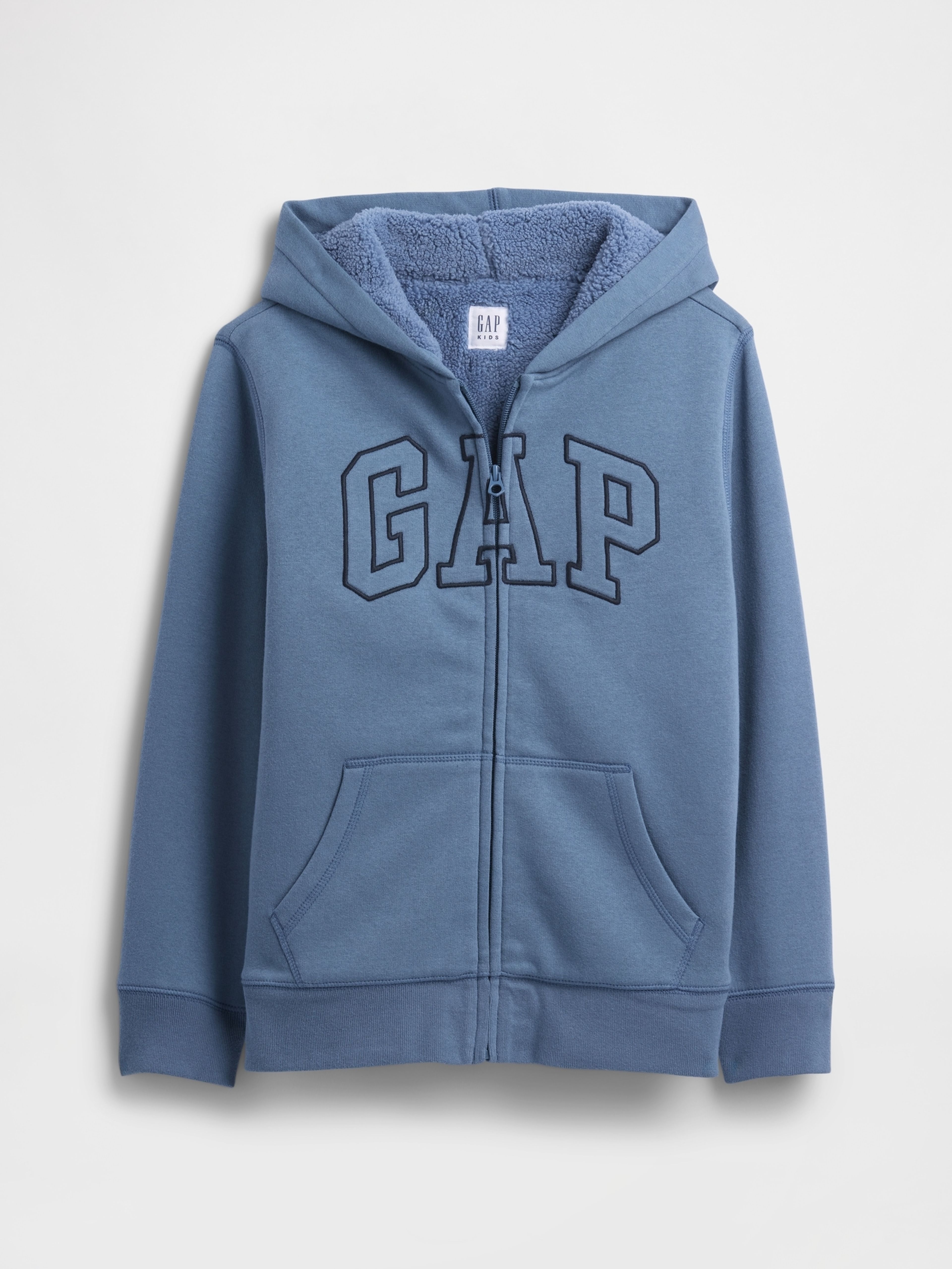 Jungen-Sweatshirt Sherpa gefüttert
