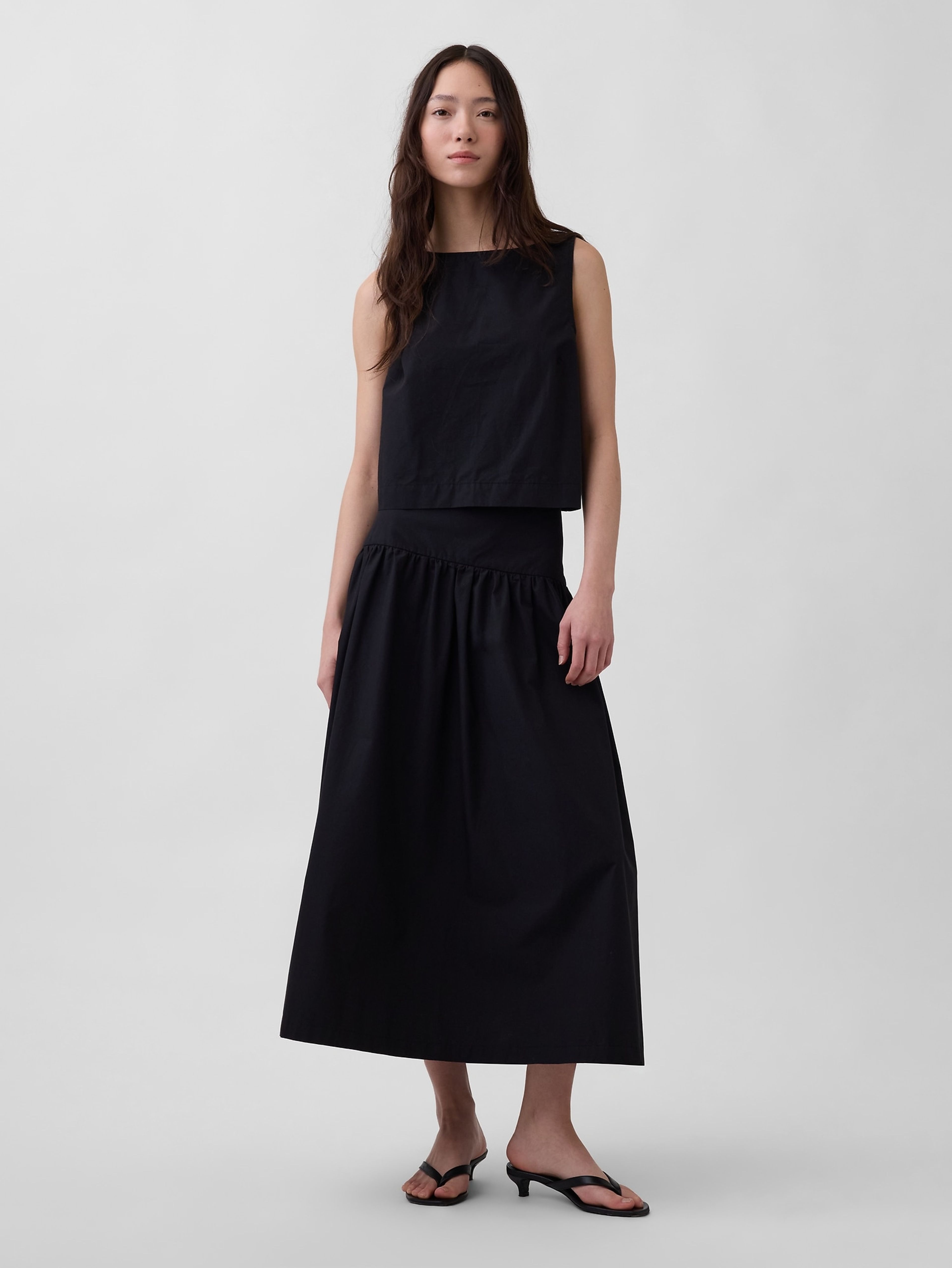 Poplin maxi rok