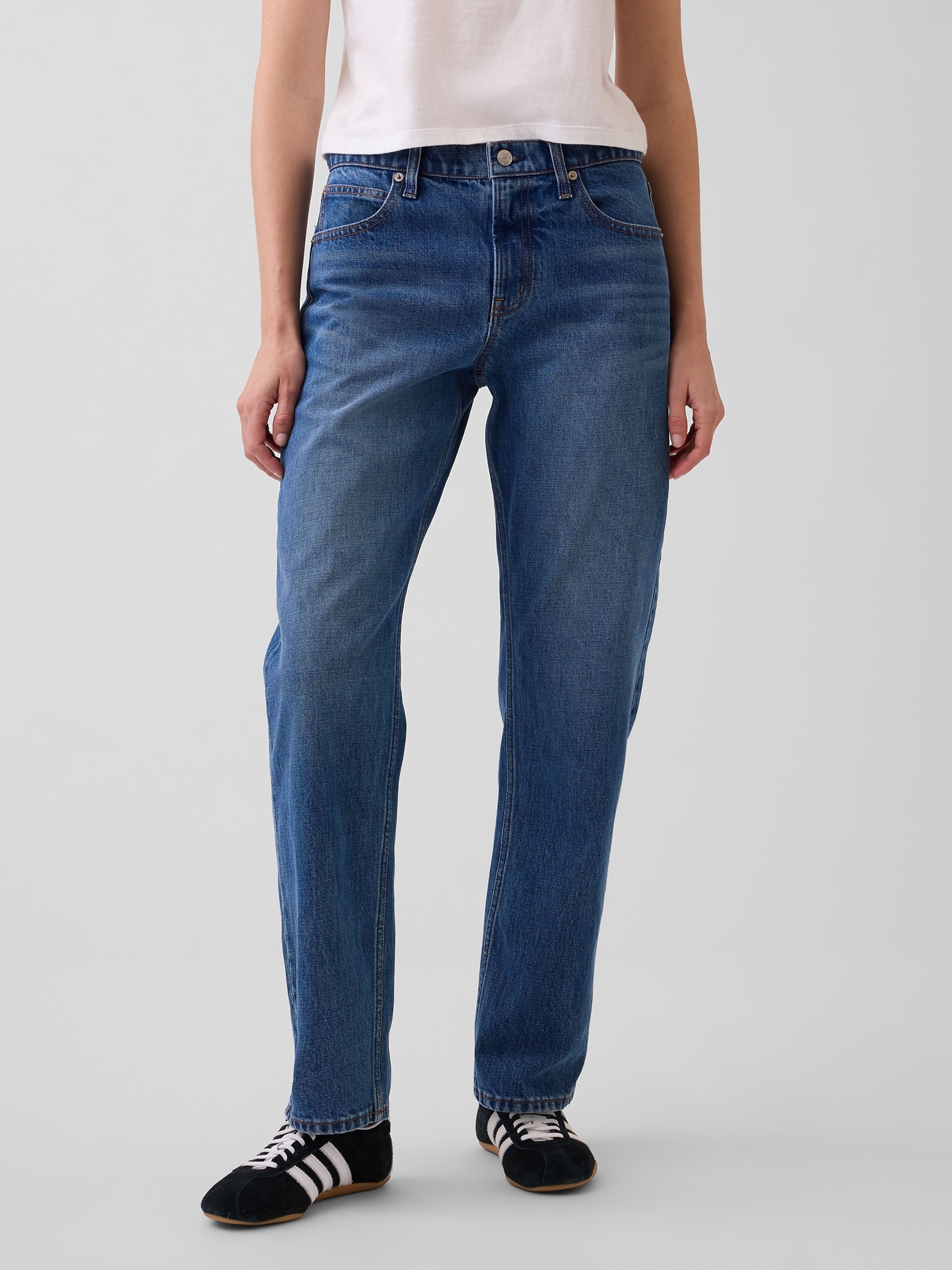 Jean Mid Rise Straight Taper - 002
