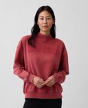 Oversize Sweatshirt Heavyweight mit Logo-Rot - 002