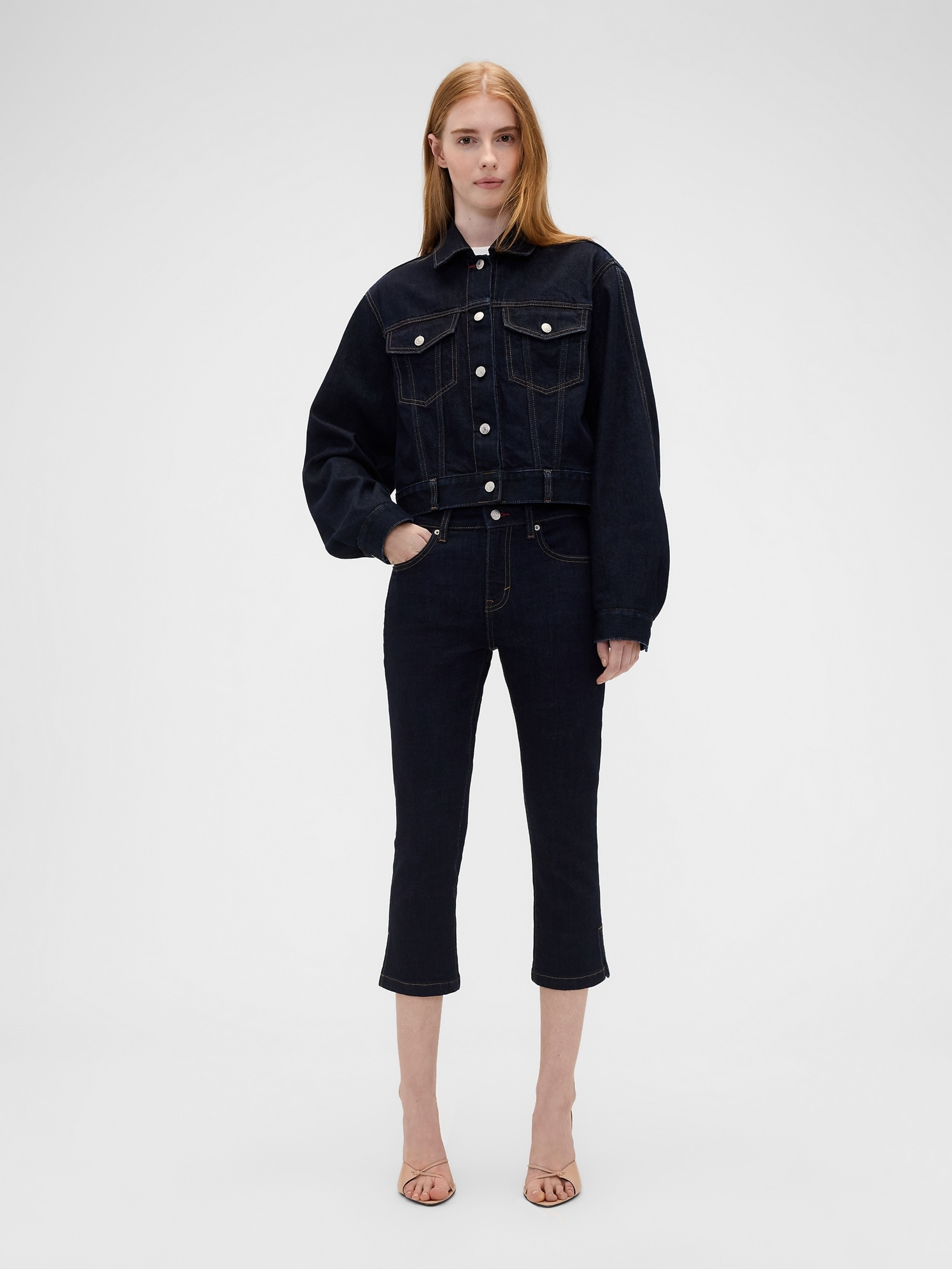 Jeansy capri Low Rise Gap × Victoria Beckham