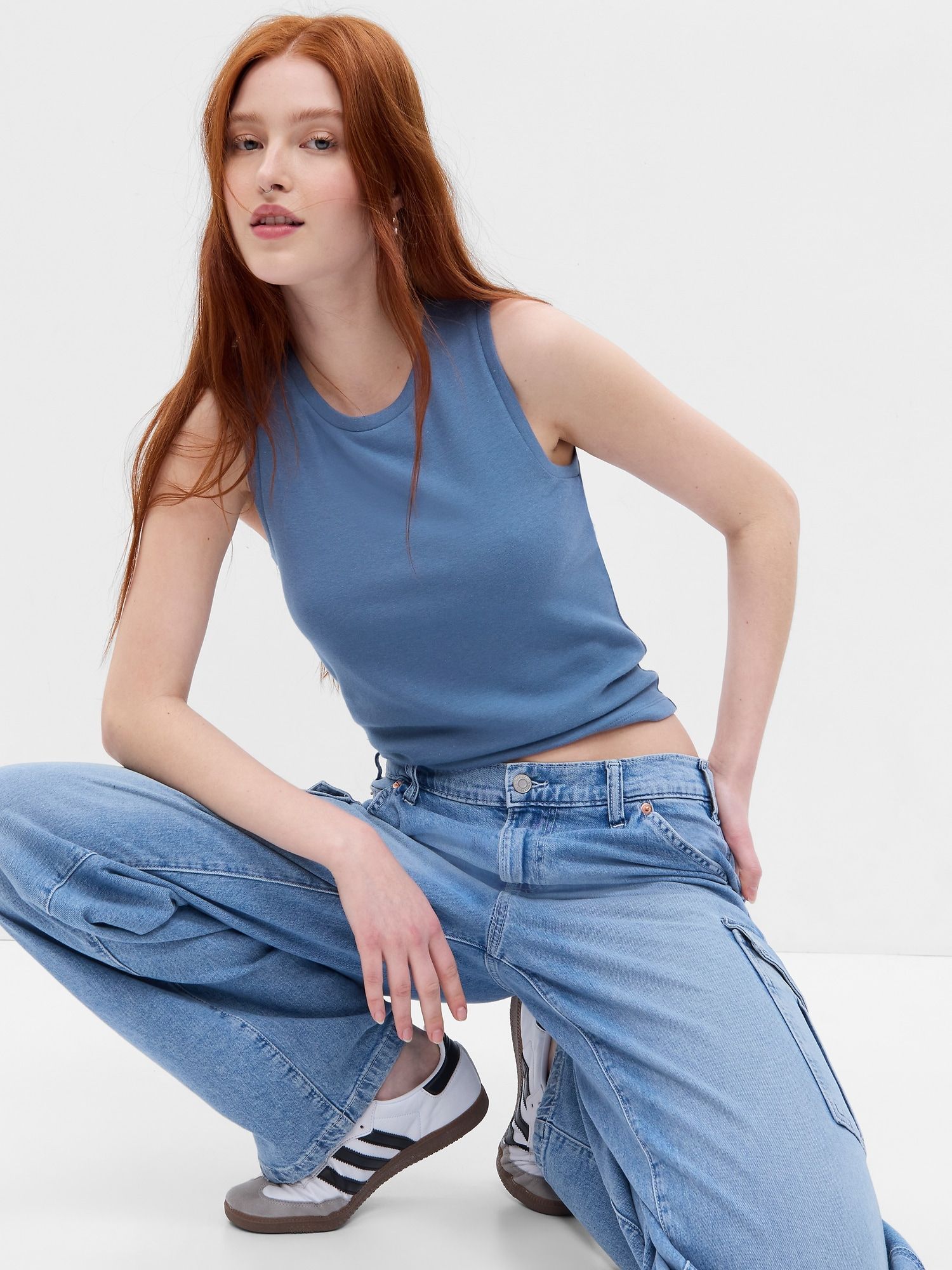 Krátky tielkový crop top | GAP.sk