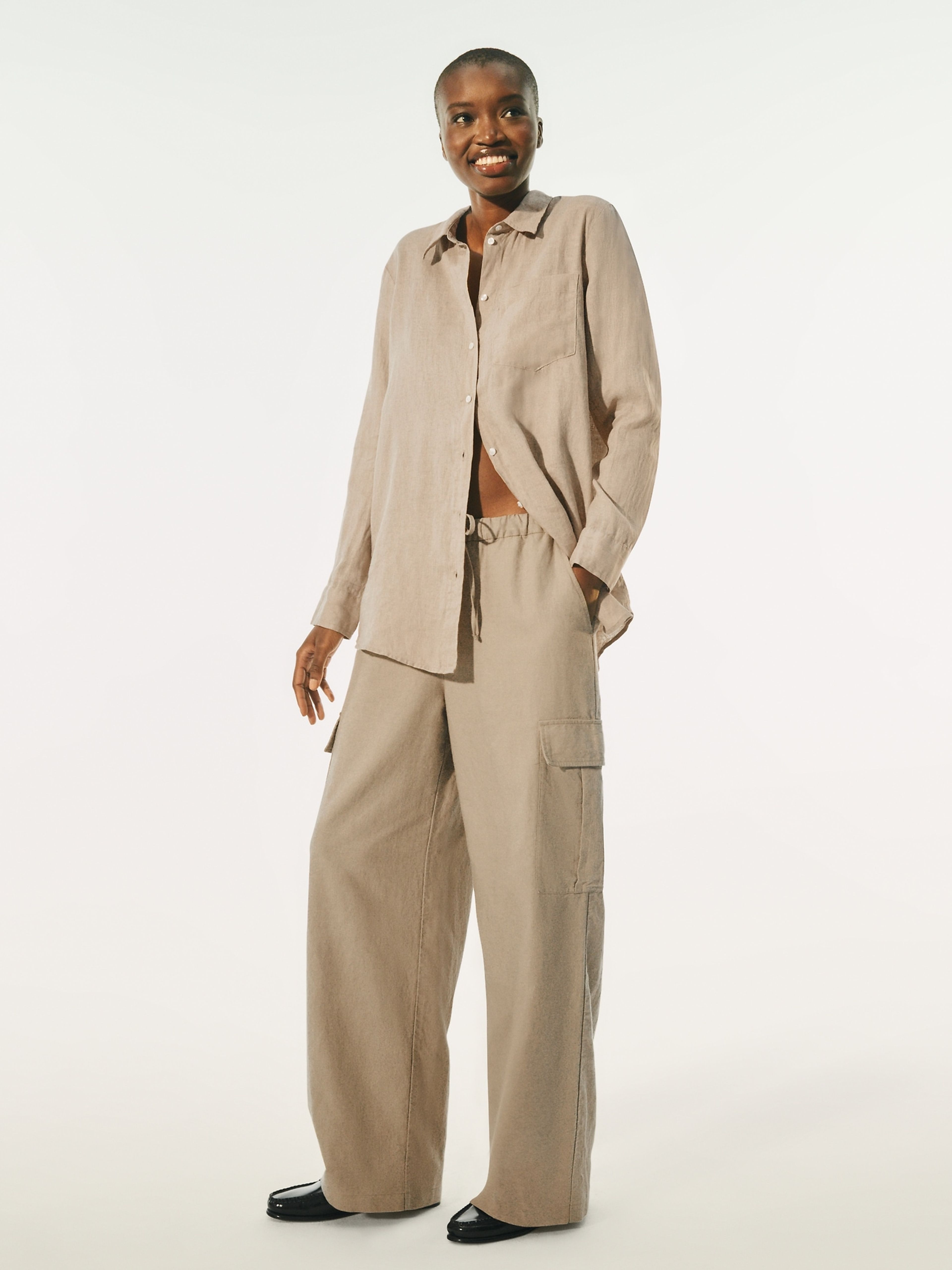 Ľanová košeľa Boyfriend Shirt - 005