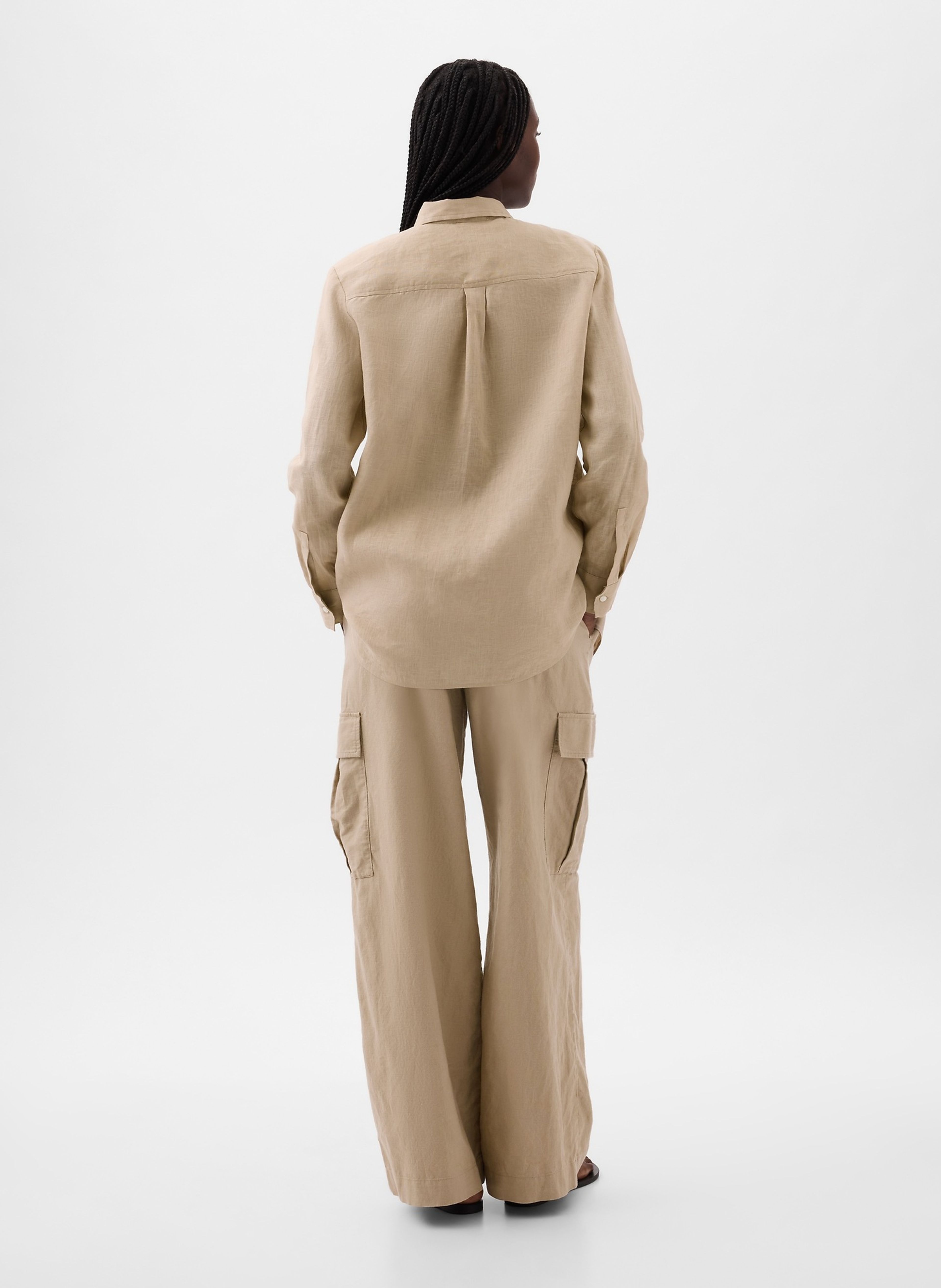 Ľanová košeľa Boyfriend Shirt - 002