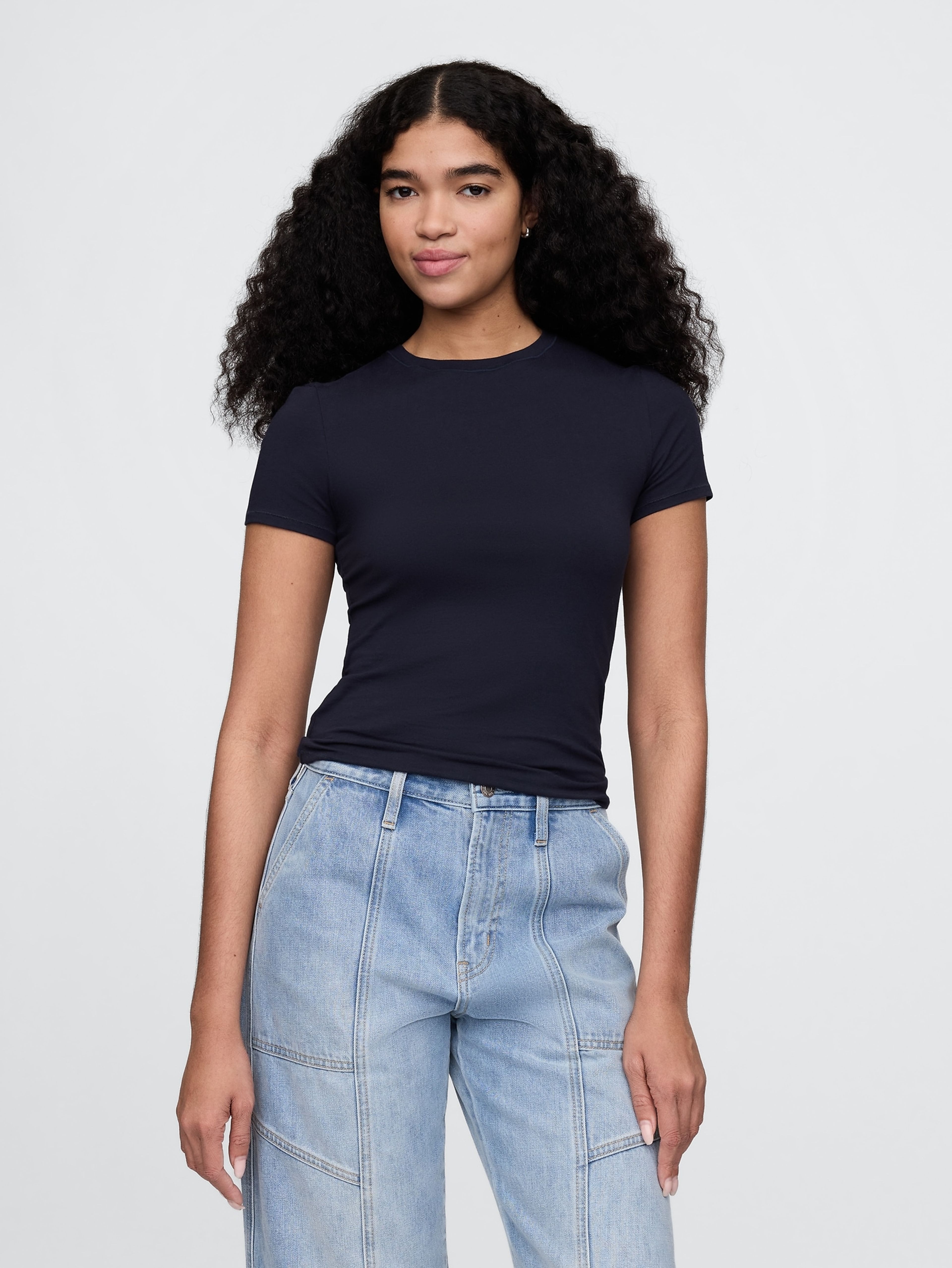 Damen T-Shirt mit kurzen Ärmeln