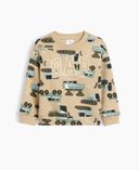 Bebé sudadera con logo-Beige - 001