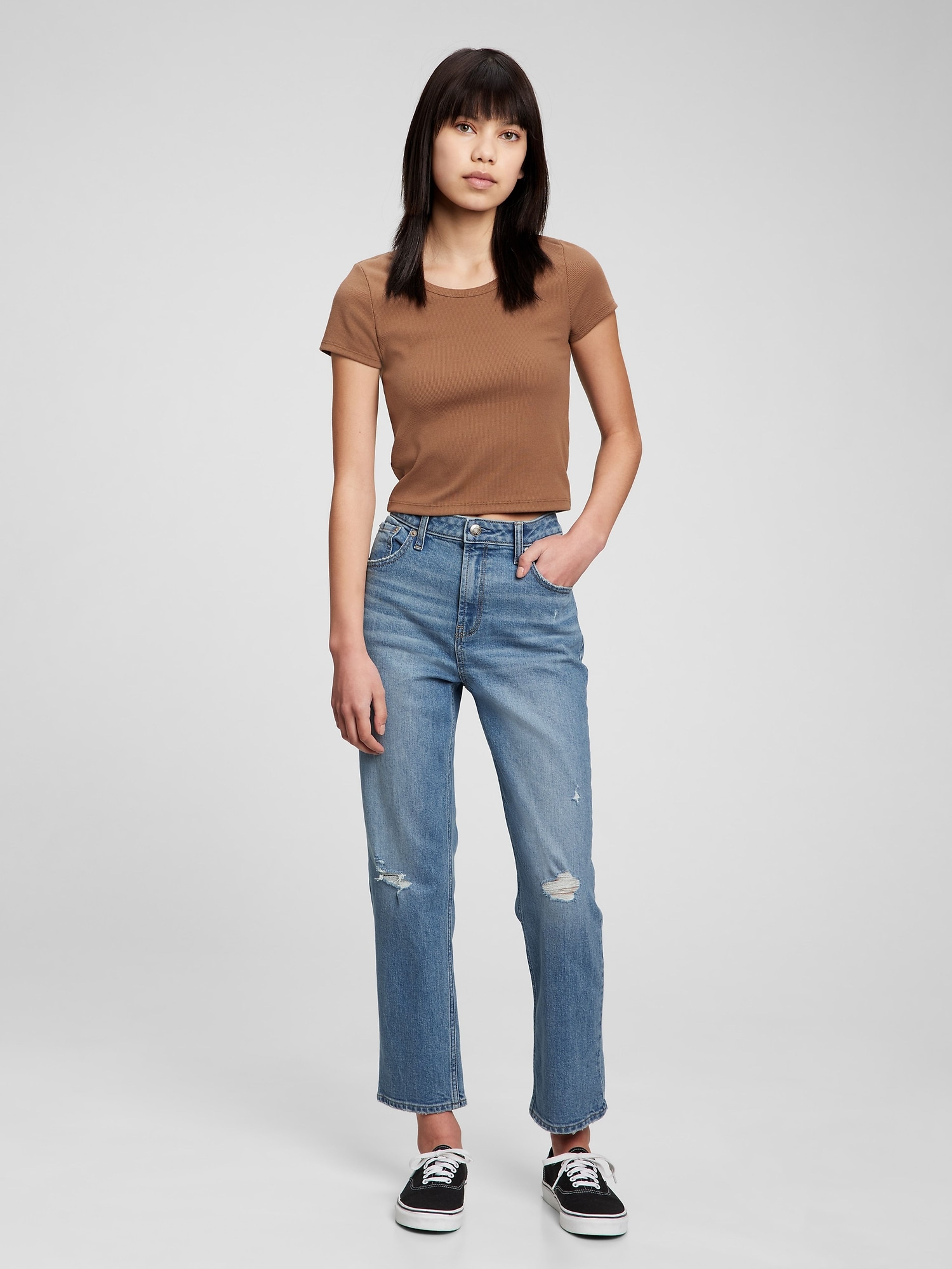 Dziecięce jeansy Girlfriend high rise