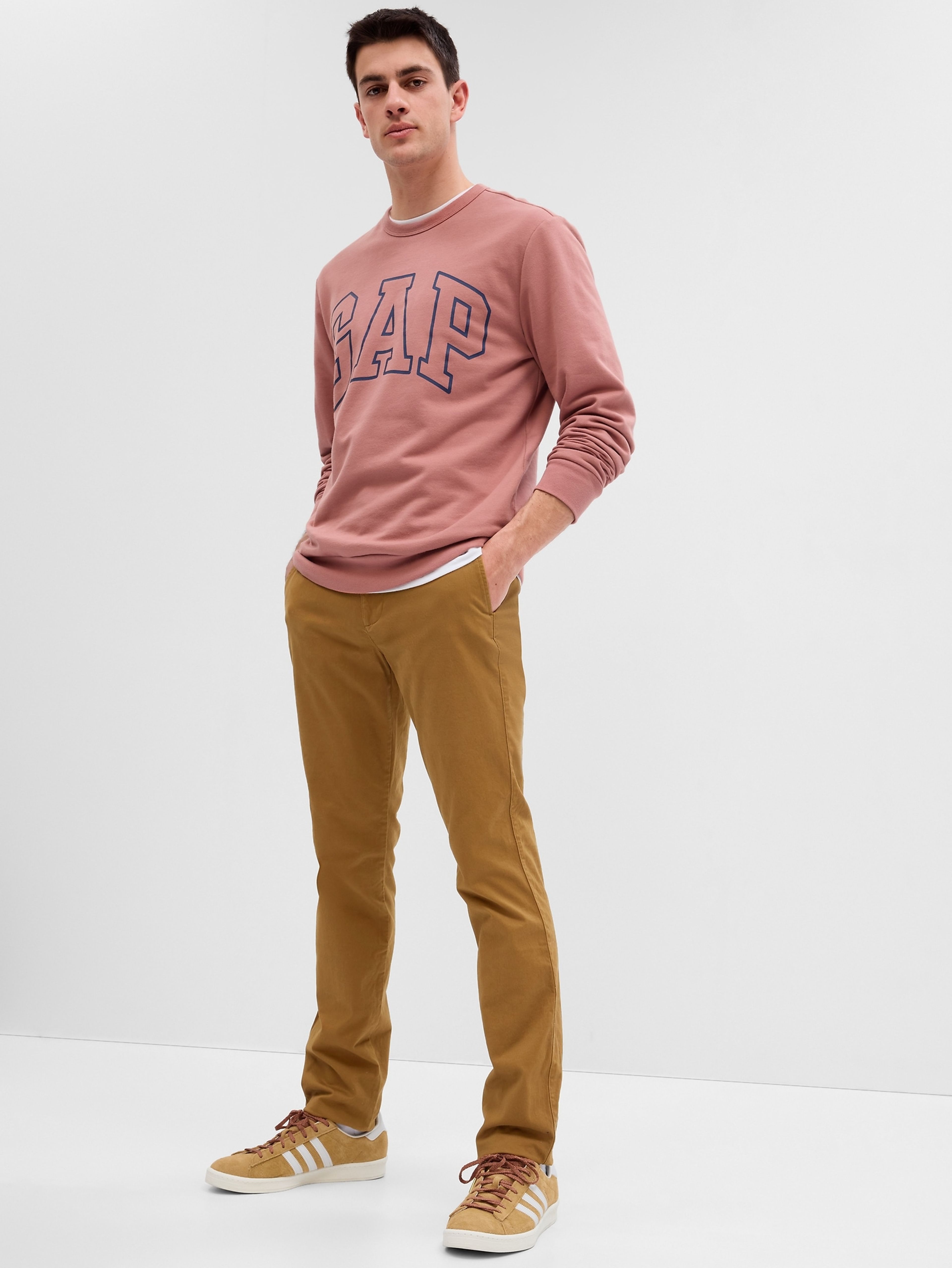Kalhoty essential khaki skinny fit GapFlex