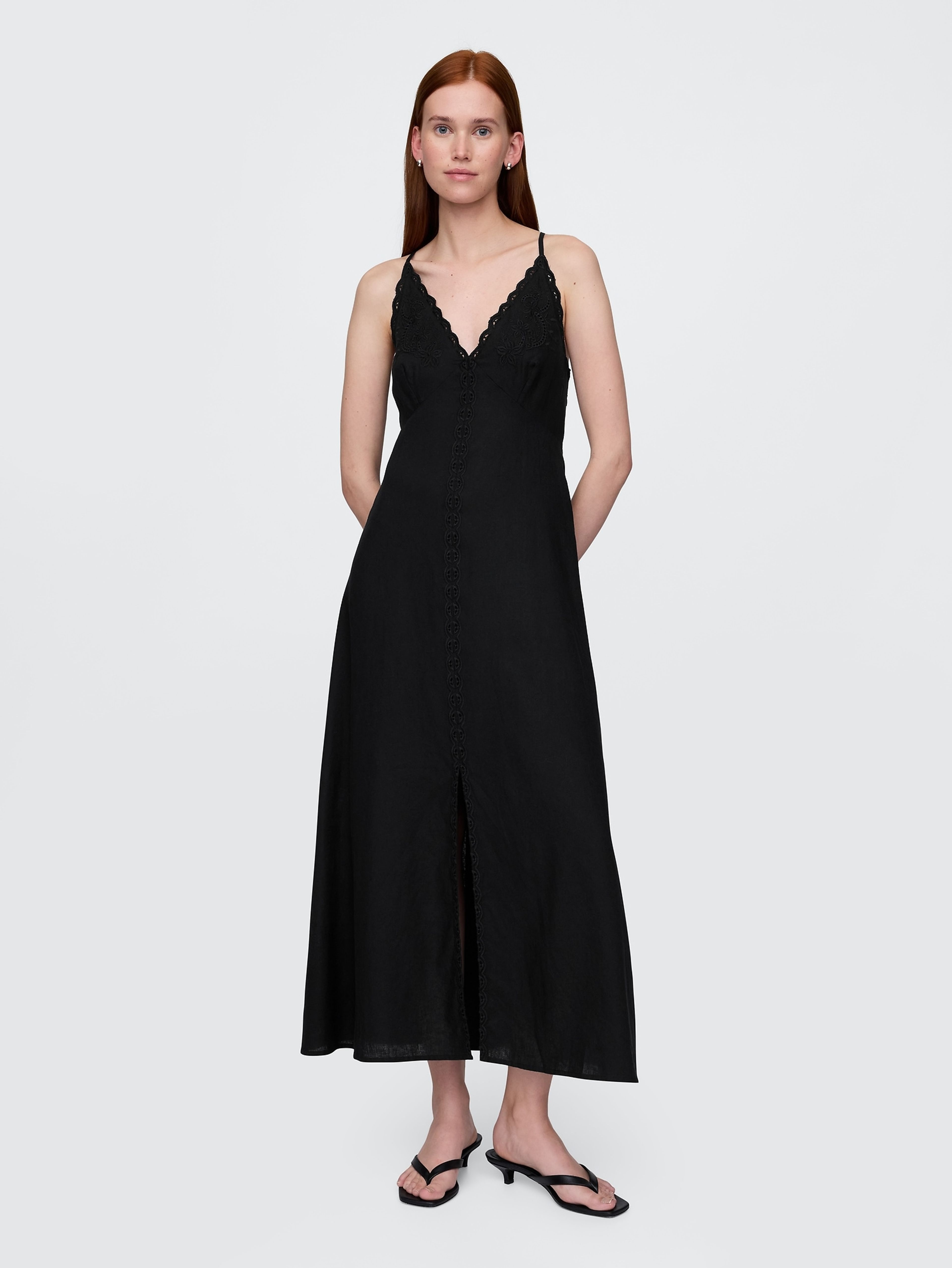 Lniana sukienka maxi