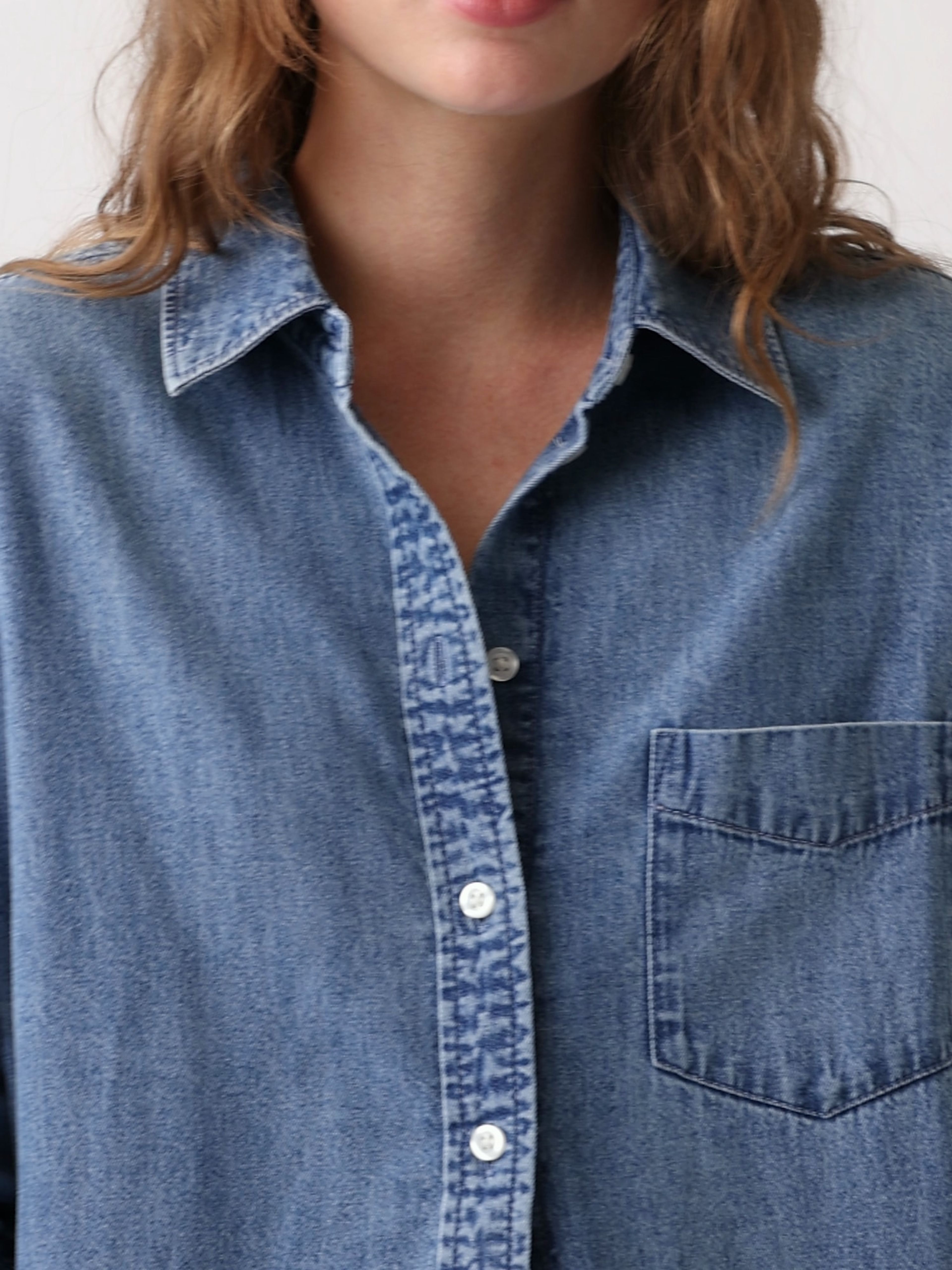 Džínsová oversize košeľa Big Shirt - 006