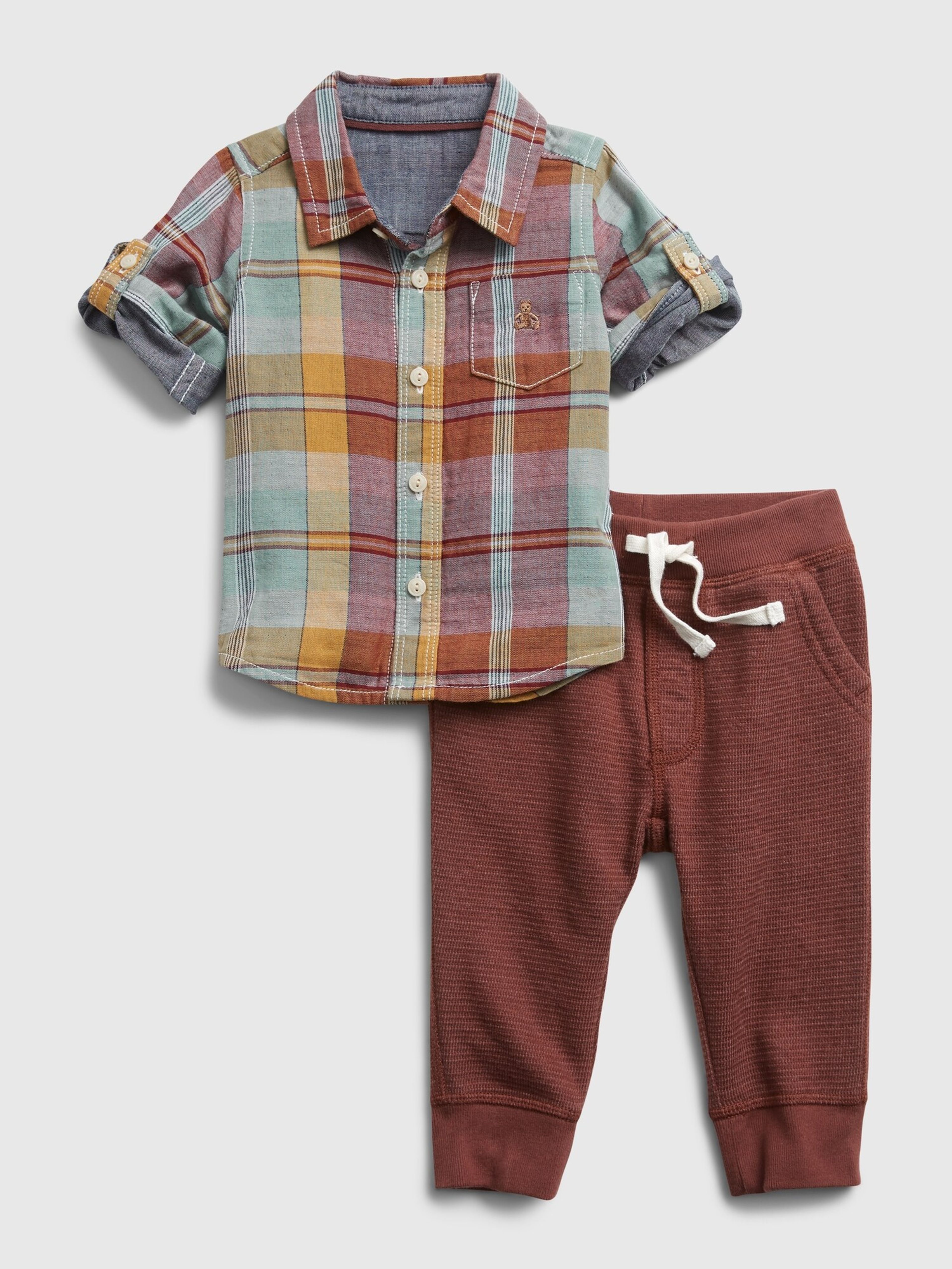 Baby set plaid