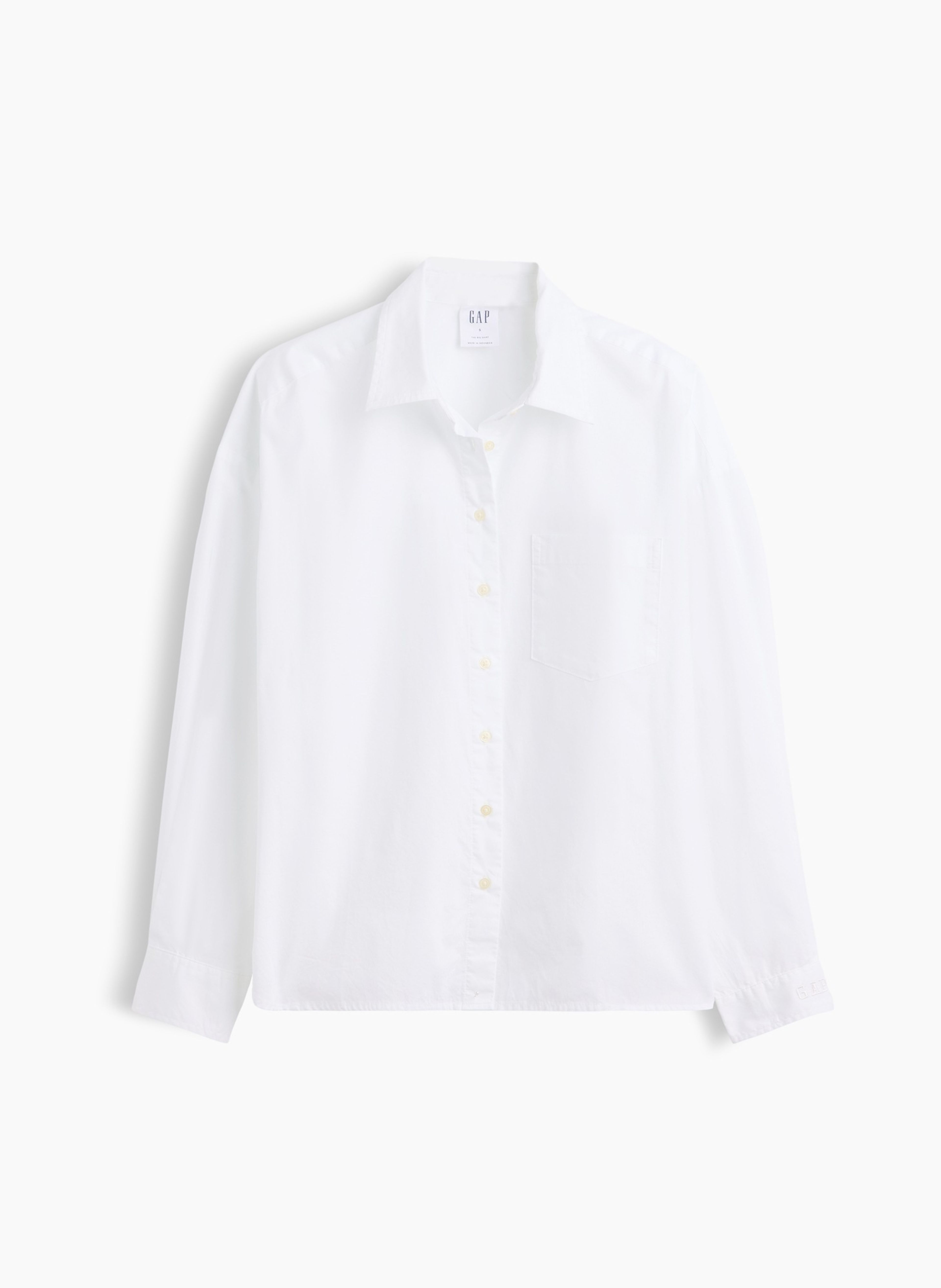 Popelinowa koszula oversize z logo - 005