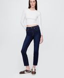 High Rise Slim Vintage Jeans-Dunkelblau - 001