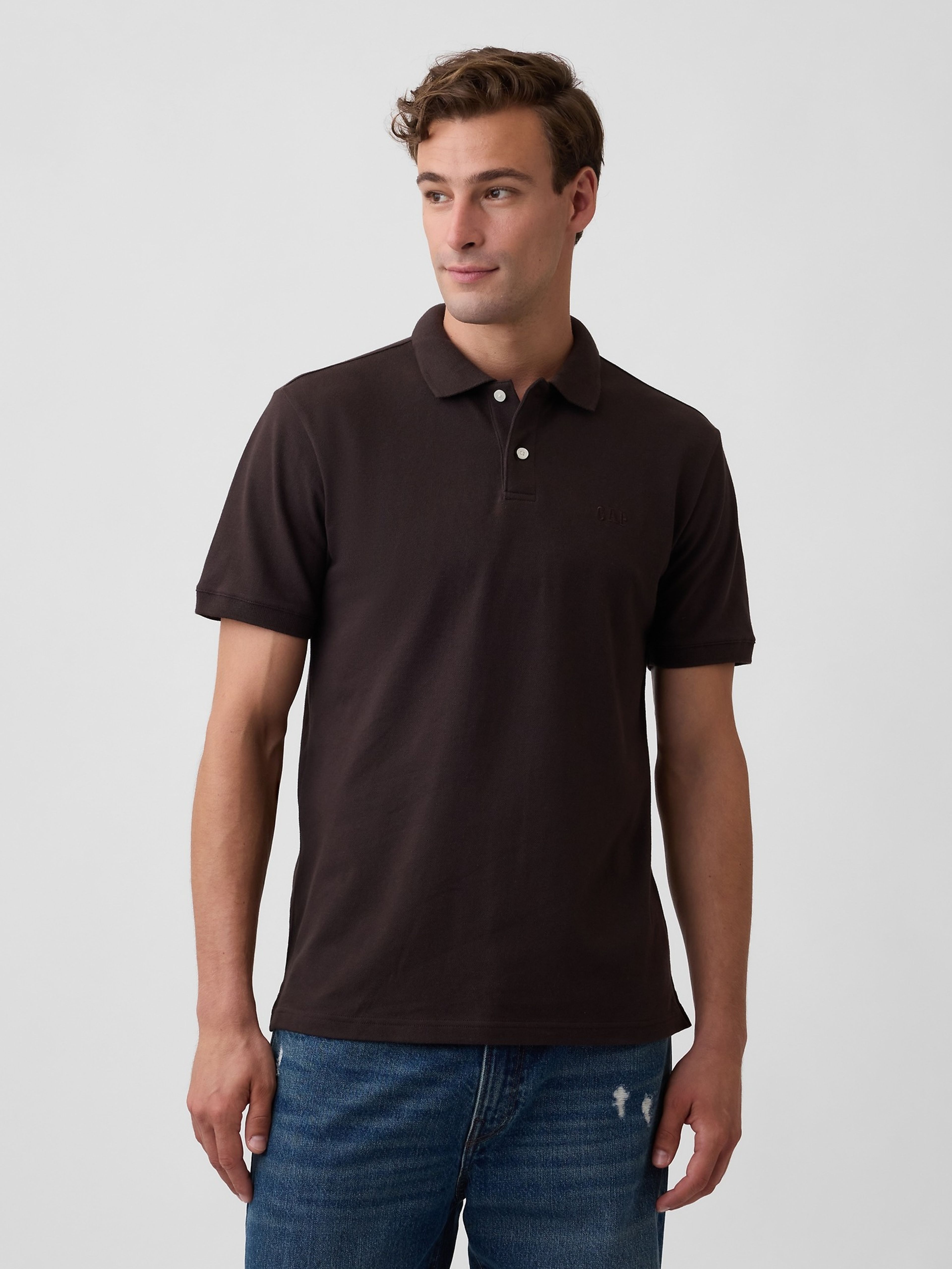 Polo tričko piqué s logem - 001
