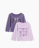 Bébé T-shirt avec logo 2 pièces-Violet - 002