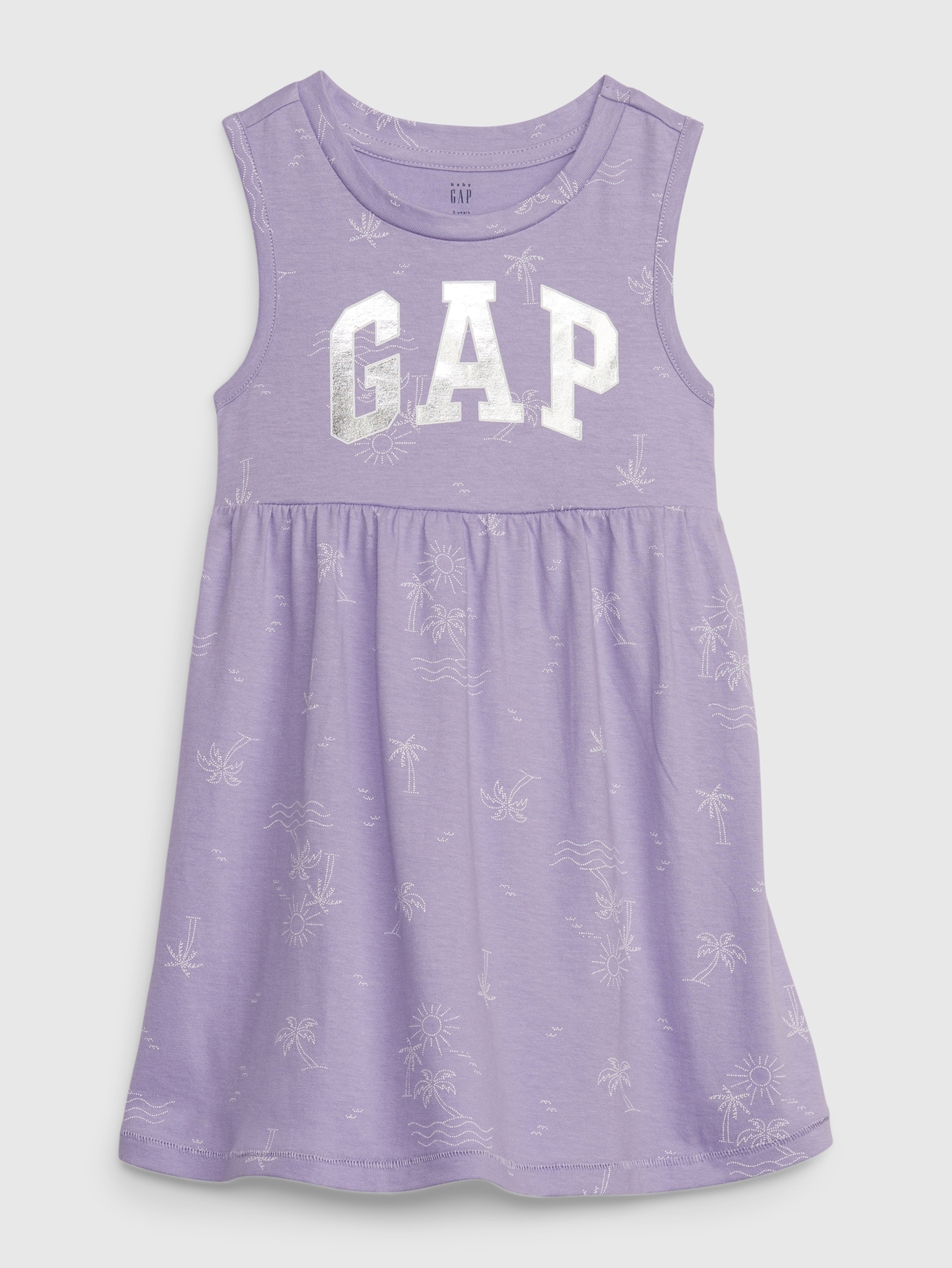 Baby Kleid mit Metallic-Logo