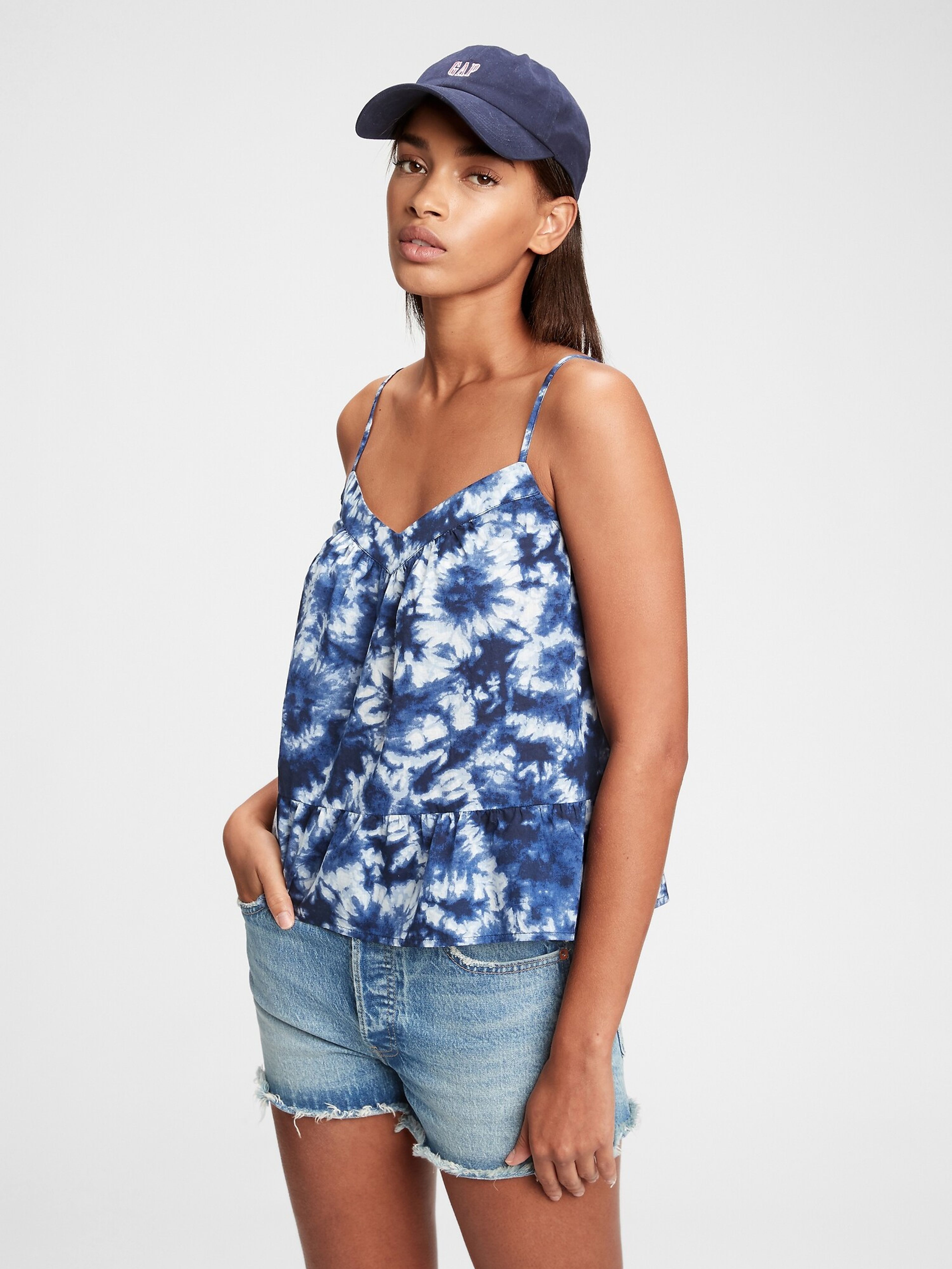 Top peplum swing cami