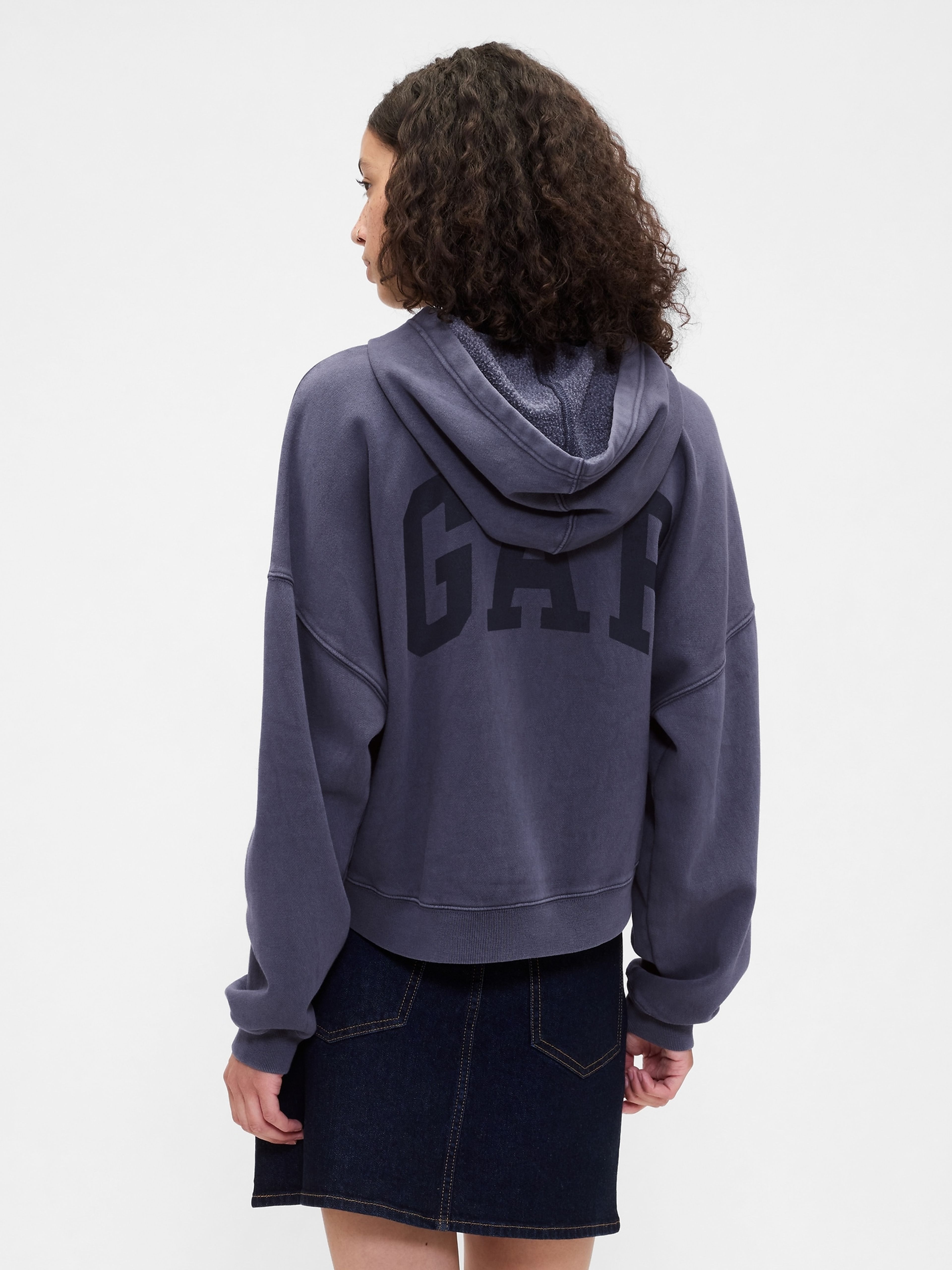 Sudadera crop con logo - 002