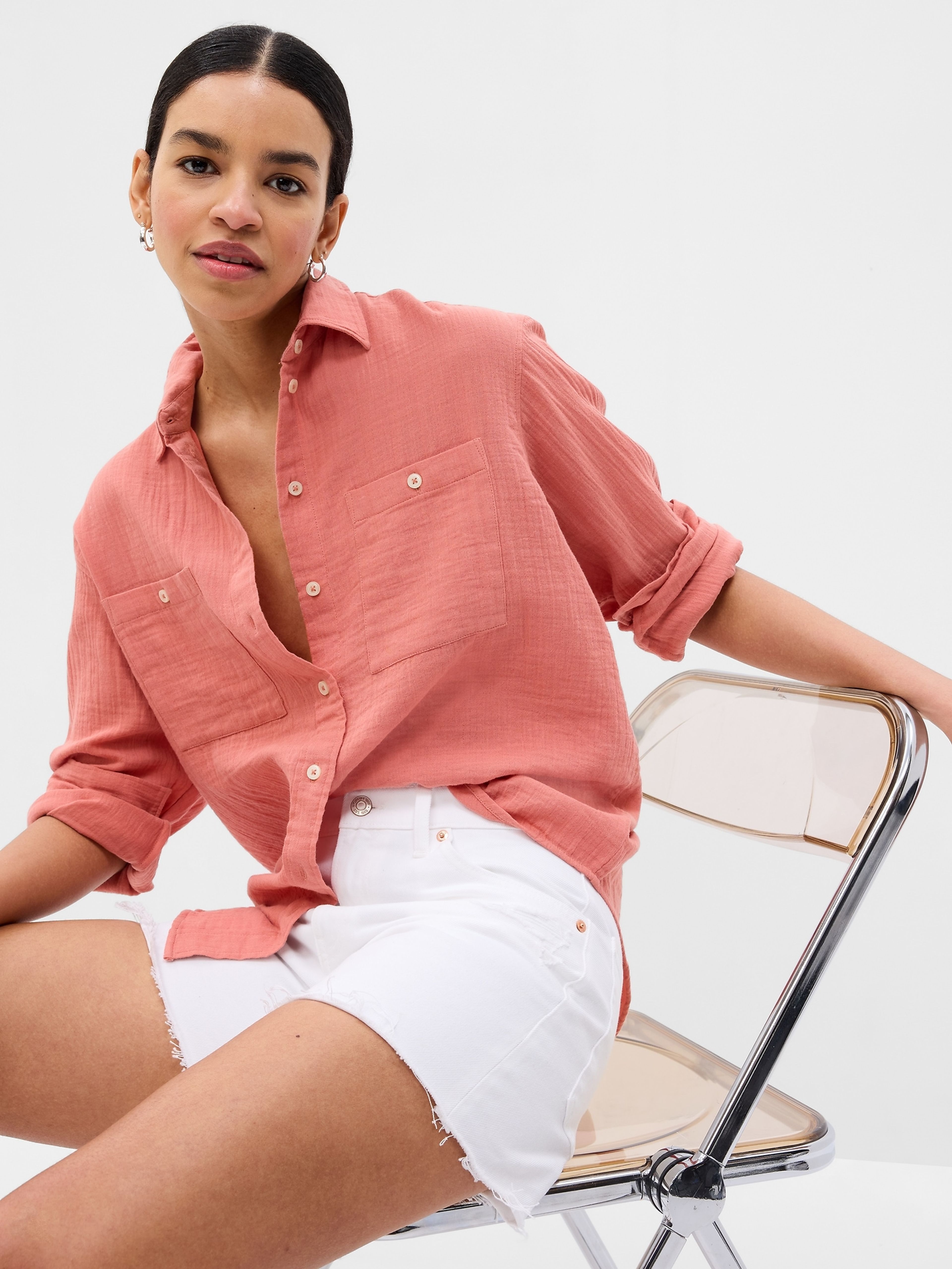 Bluse aus Musselin