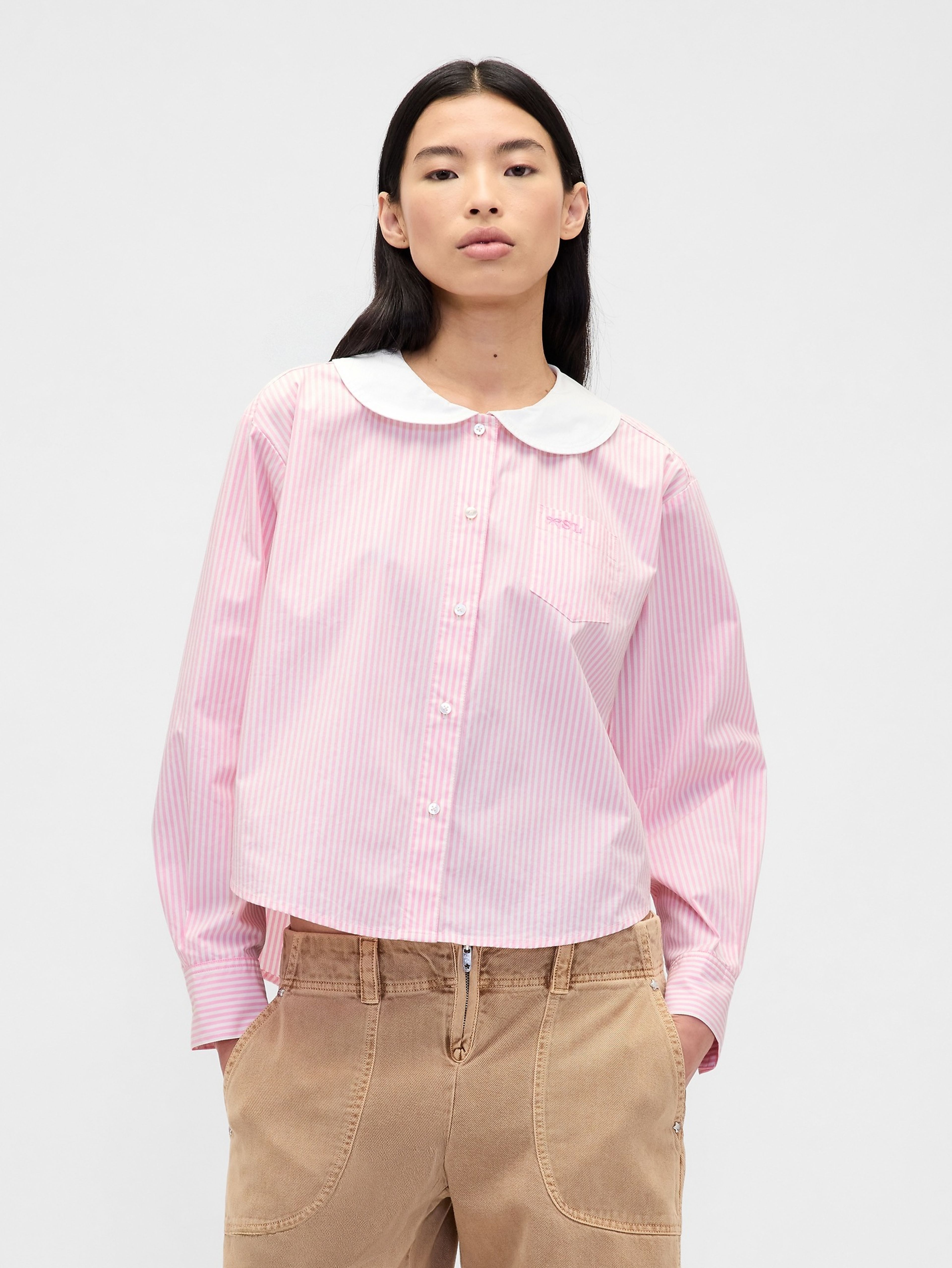 Cămașă oversize din poplin Gap × Sandy Liang