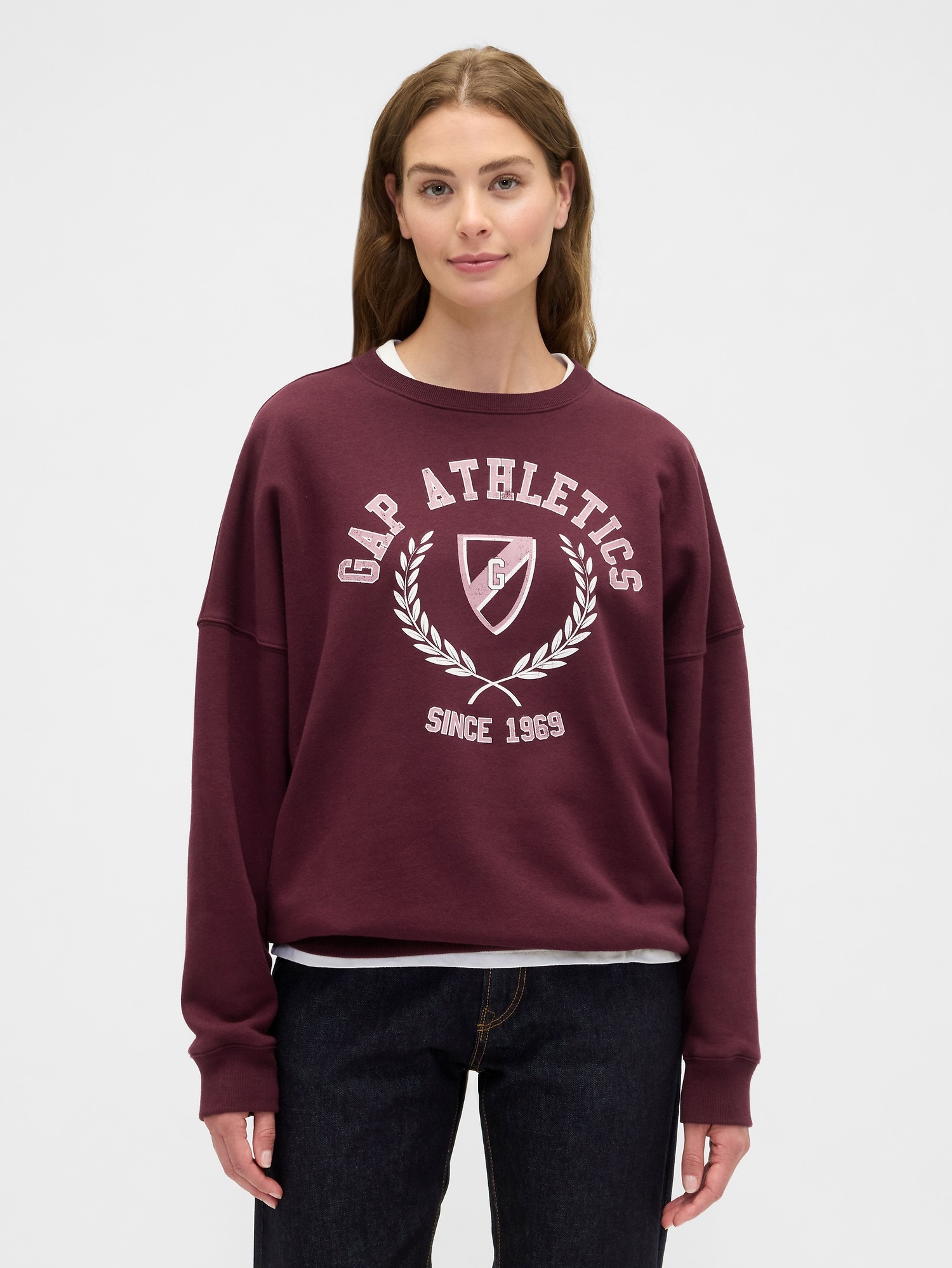 Damen-Oversize-Sweatshirt mit Gap Athletic Logo