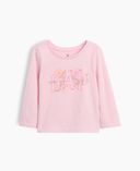 Bébé T-shirt avec logo-Rose - 003