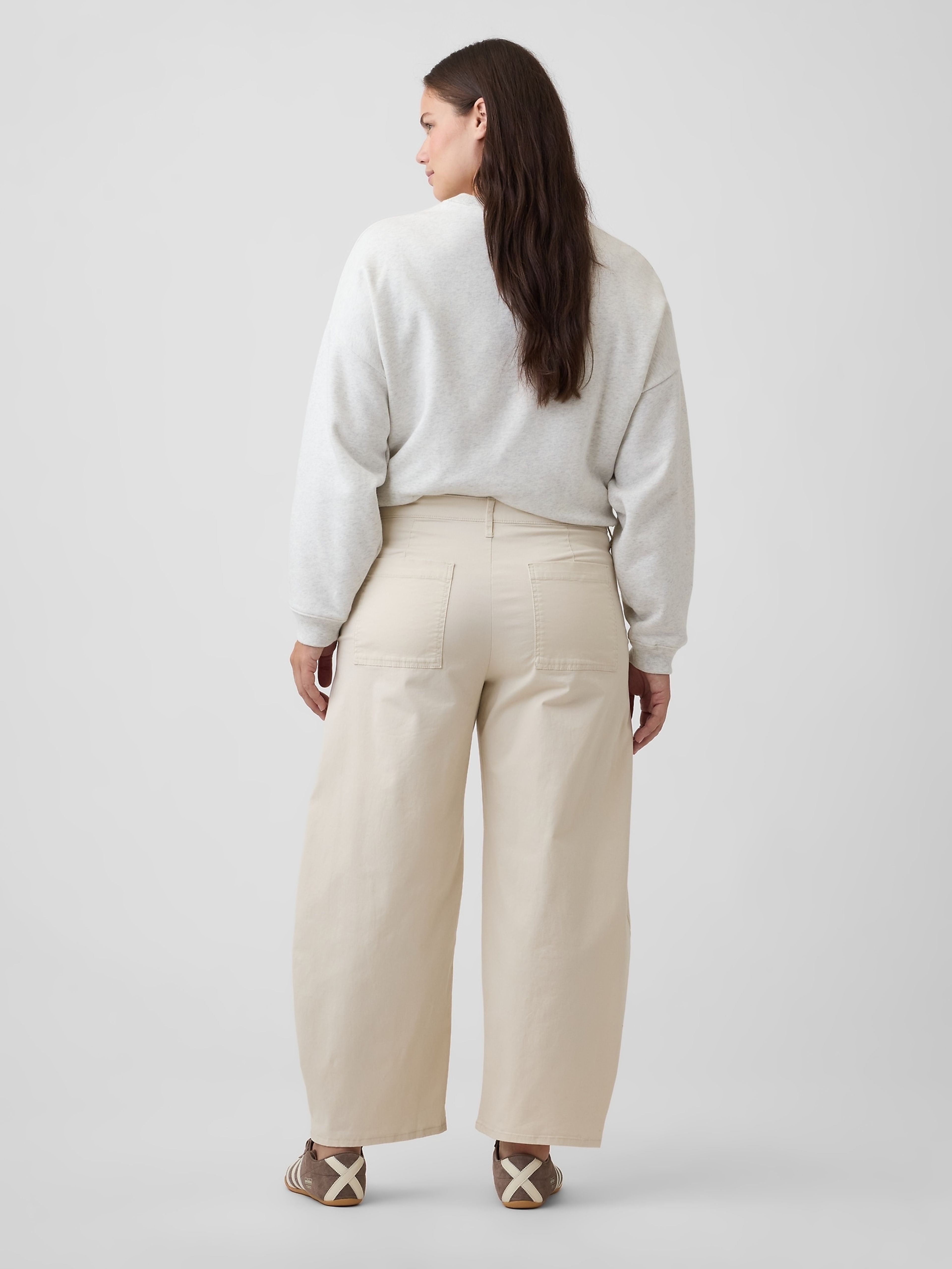 Mid Rise barrel khakibroek - 006