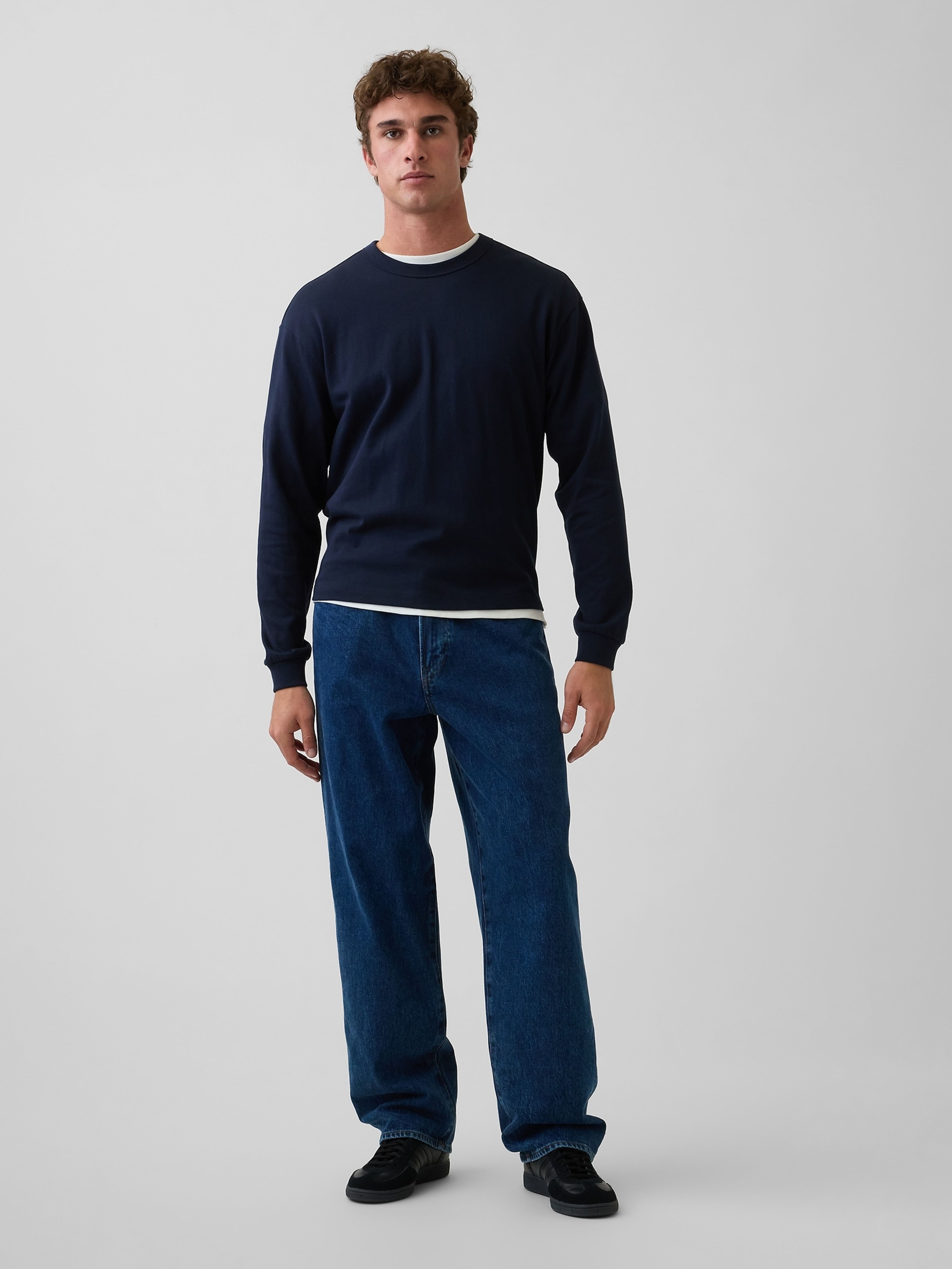 Jeansy Mid Rise Baggy - 001