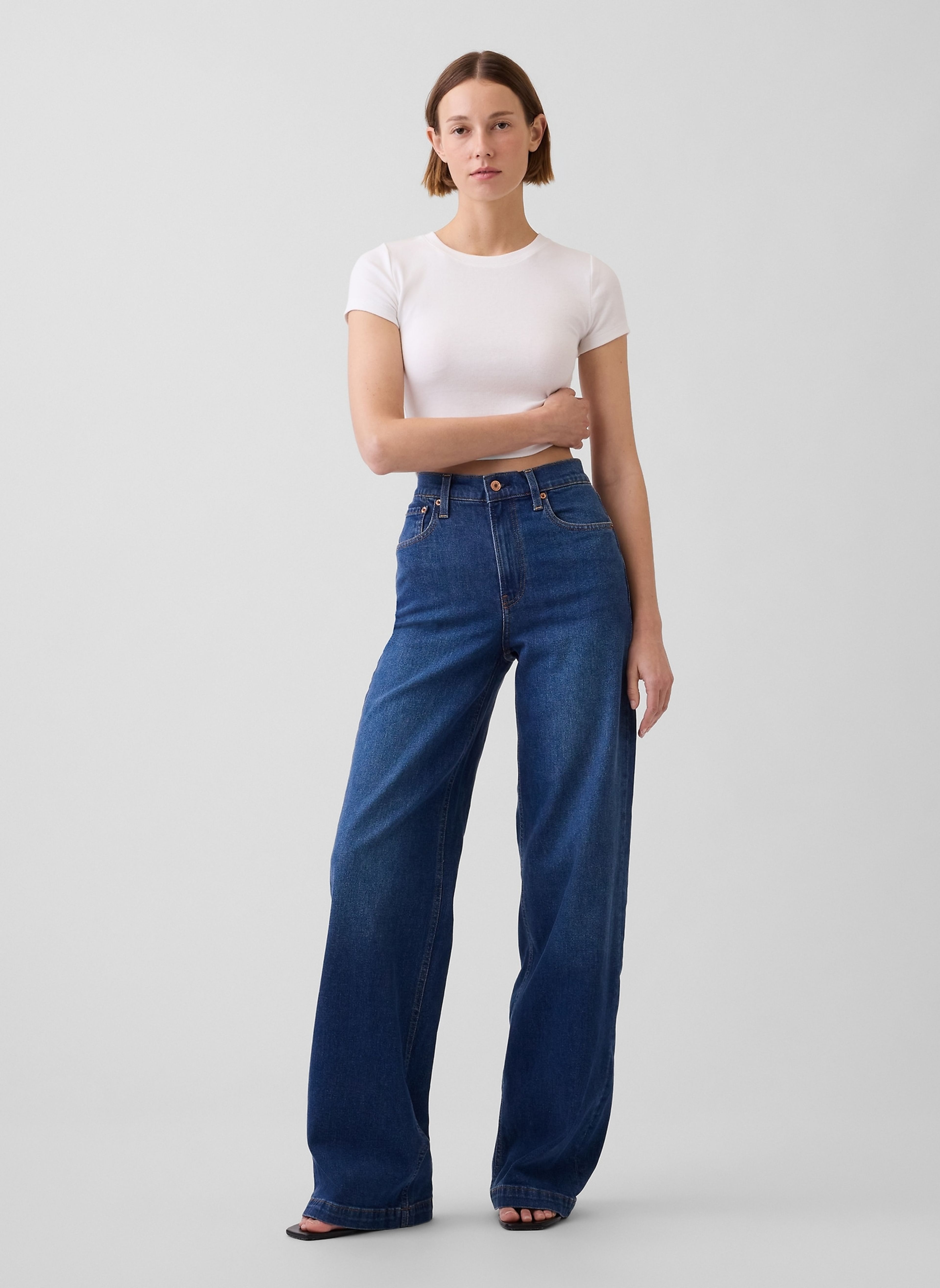 Blugi High Rise Stride Wide - 002