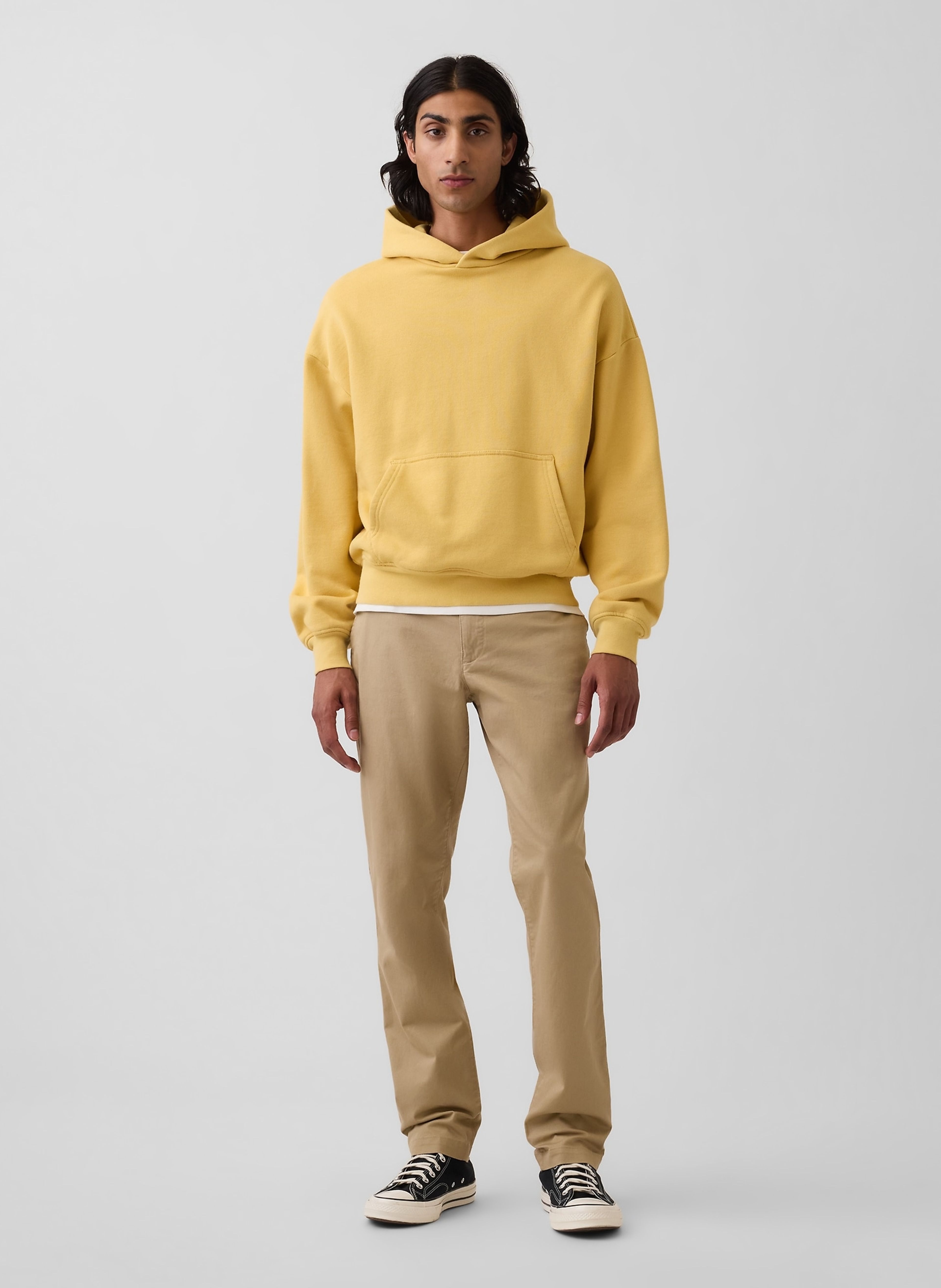 Slim khaki kalhoty - 005