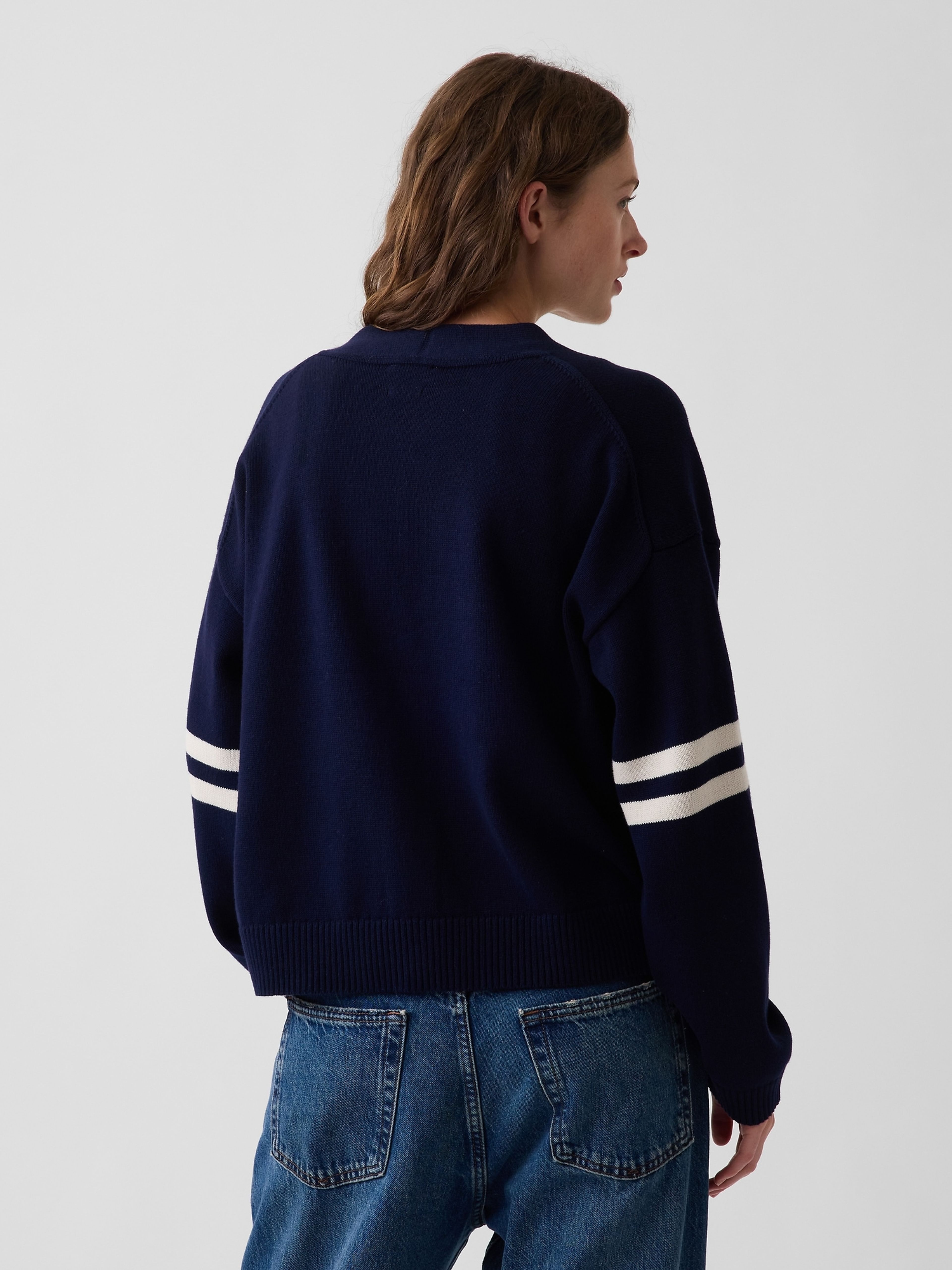 Oversize kardigan s logem - 004
