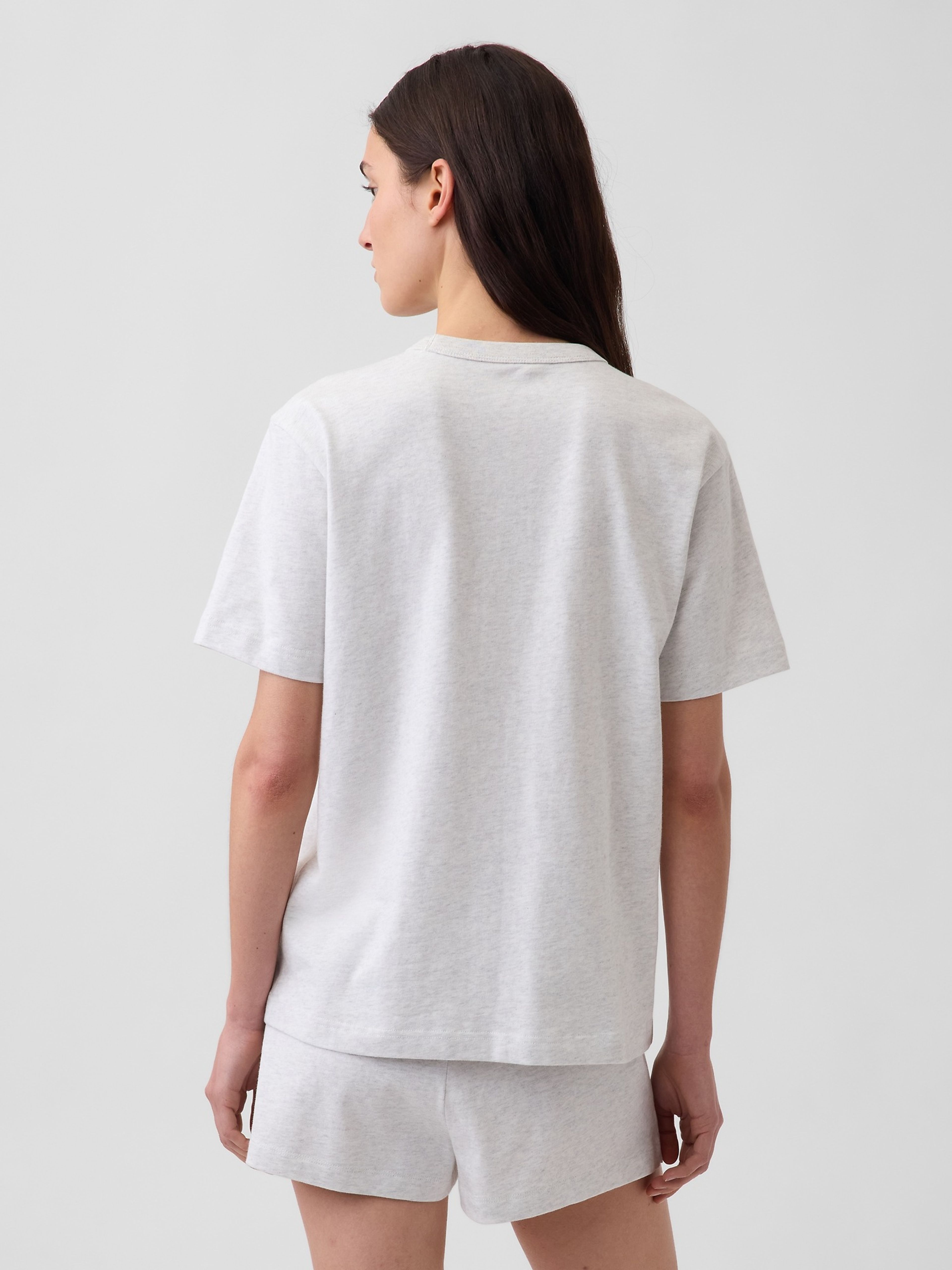 Oversize piżamowy T-shirt - 003