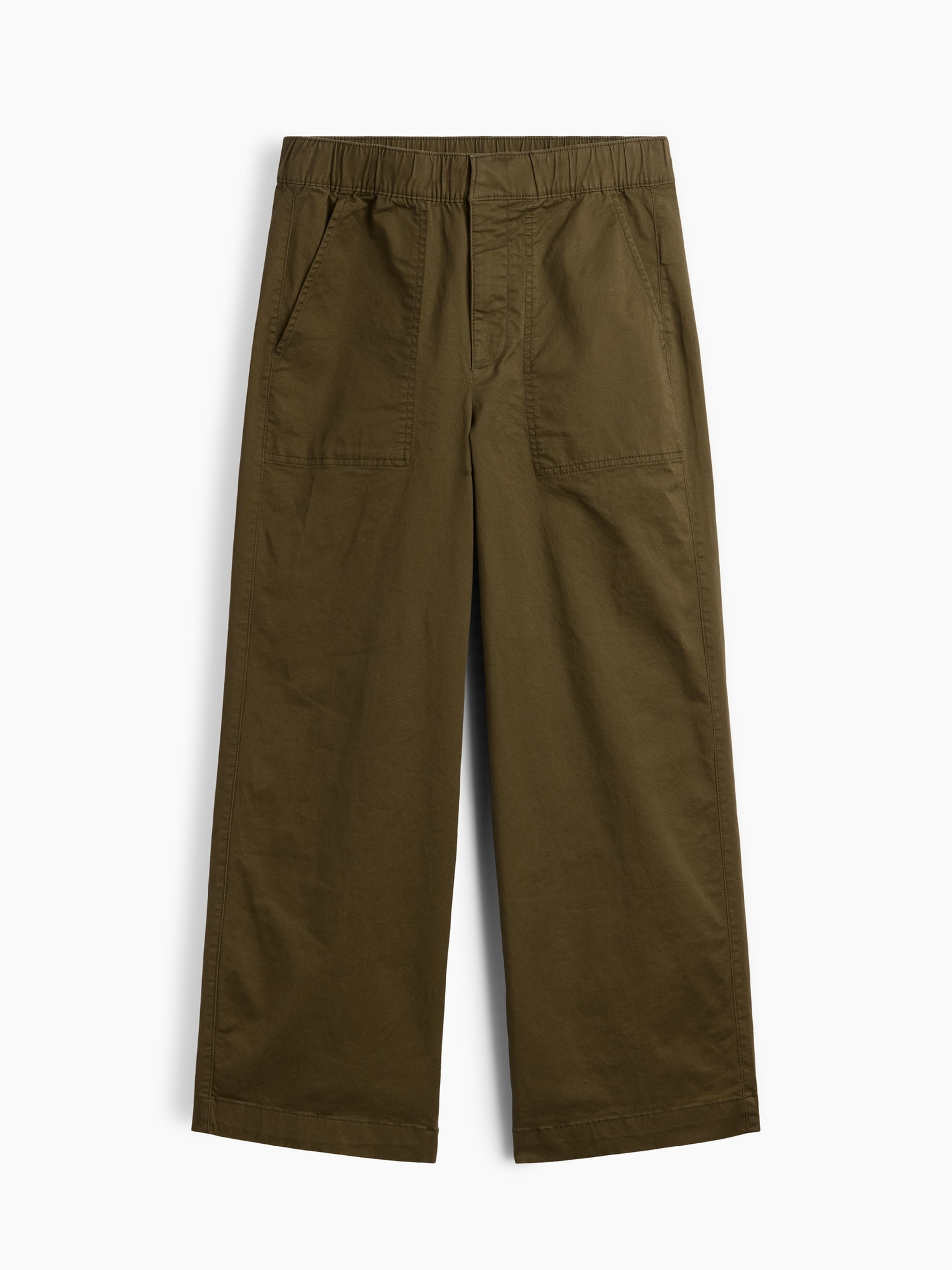 Mid Rise Wide-Leg Khakihose - 007
