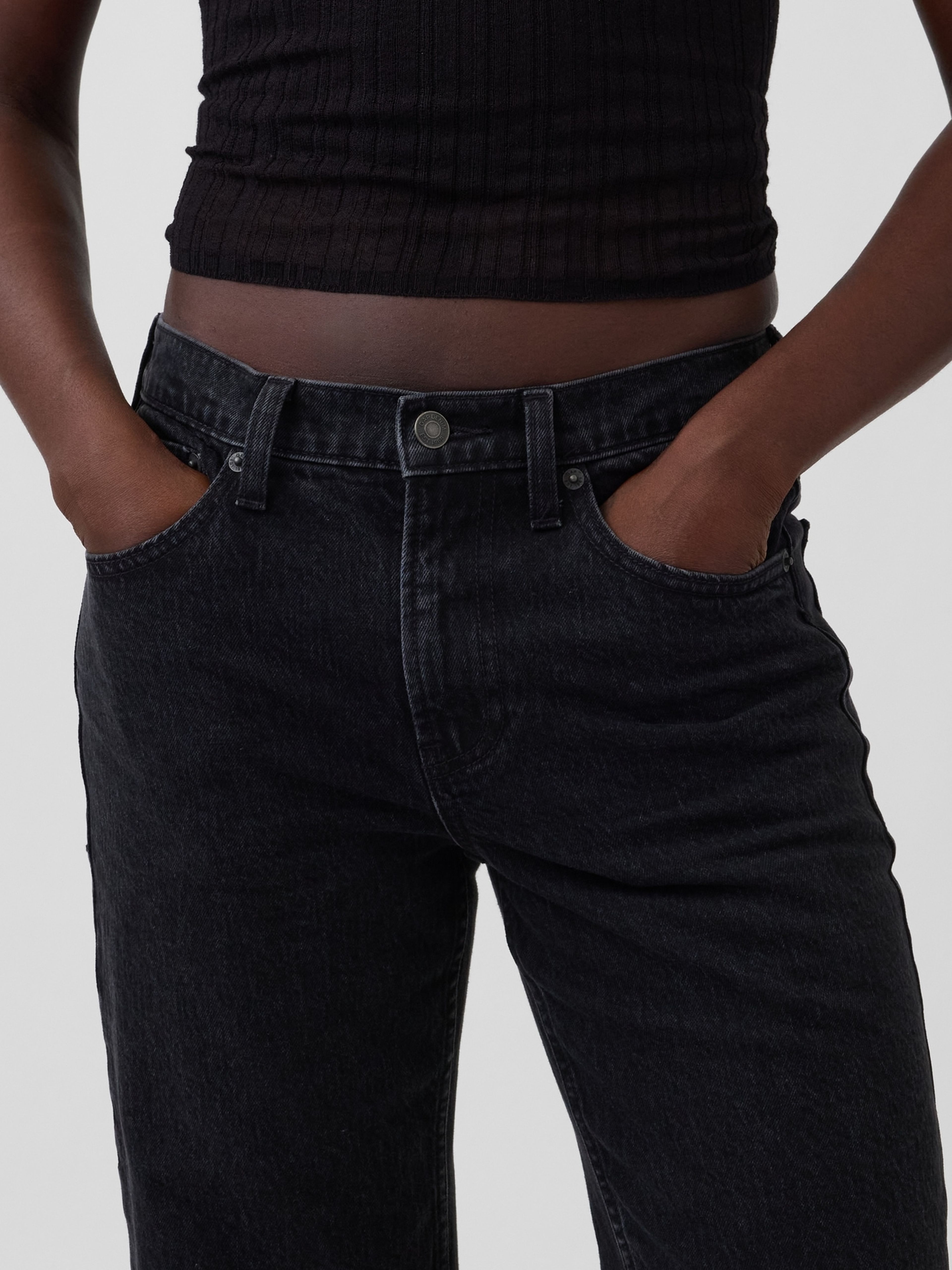 Mid Rise Relaxed Straight jeans - 005