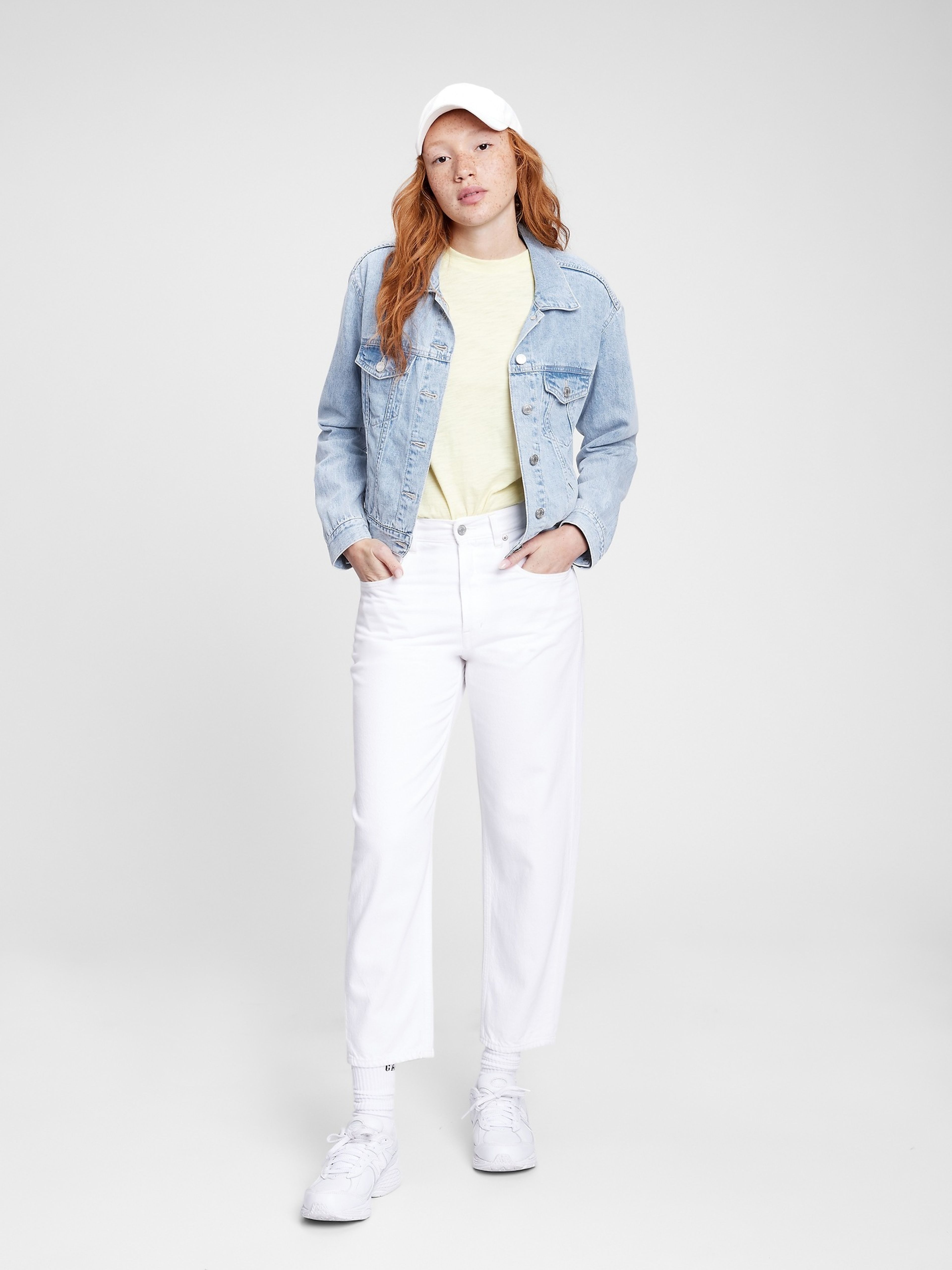 Džínsová bunda crop - 001