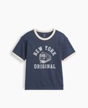 T-shirt enfant avec logo-Bleu marine - 002