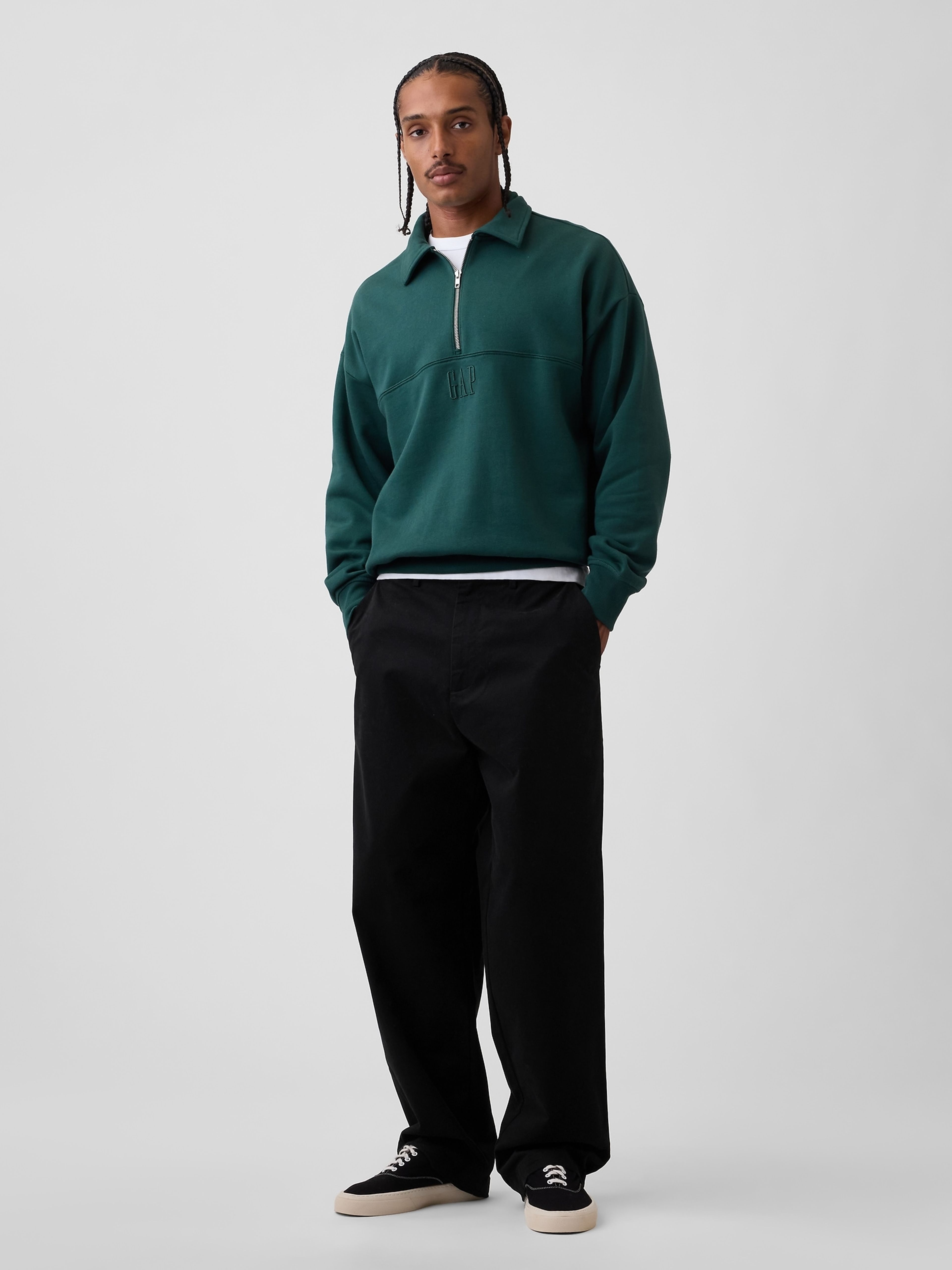 Oversize mikina Heavyweight s logem - 002