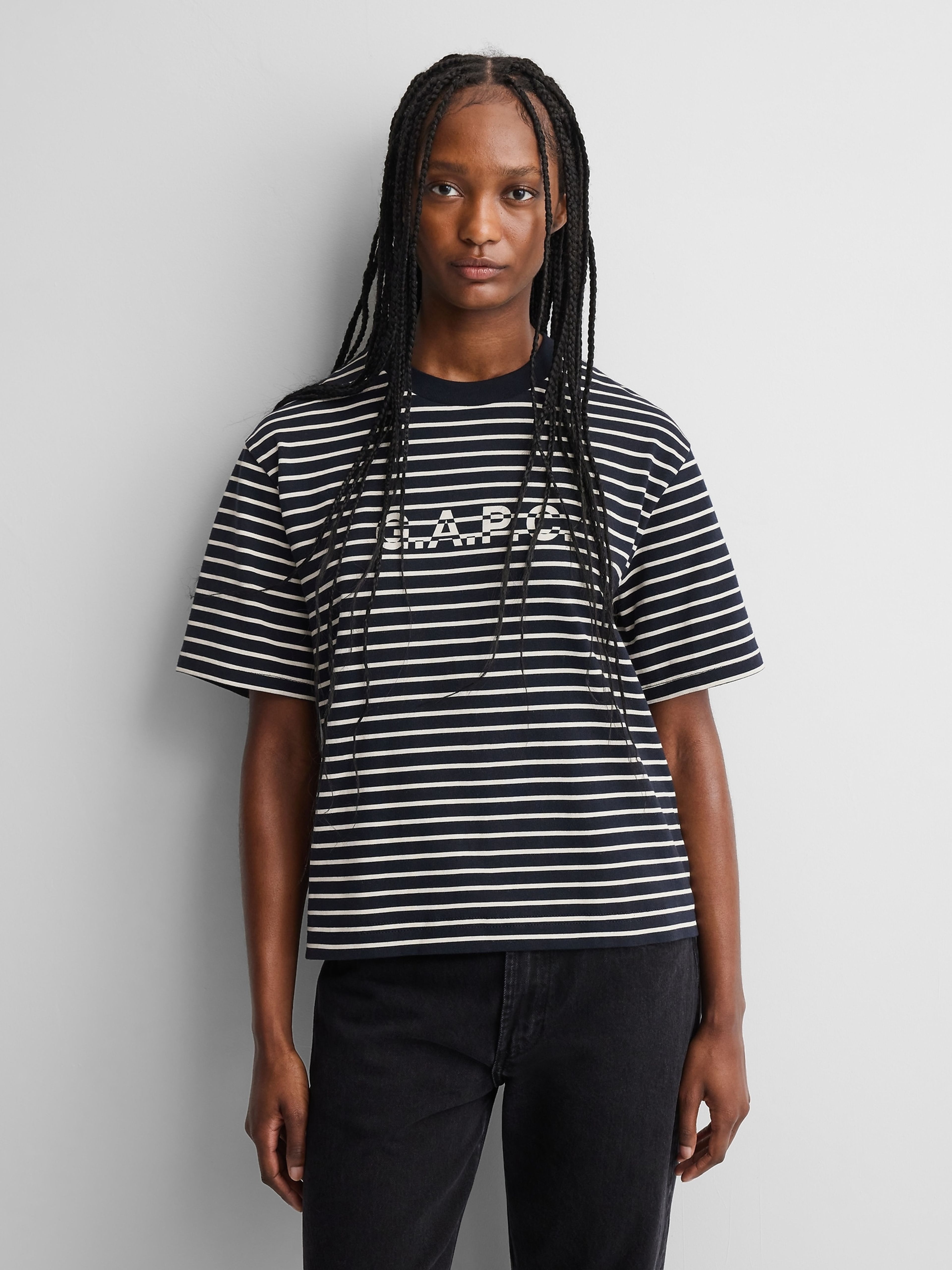 Gestreept T-shirt Gap × A.P.C. unisex met logo - 004