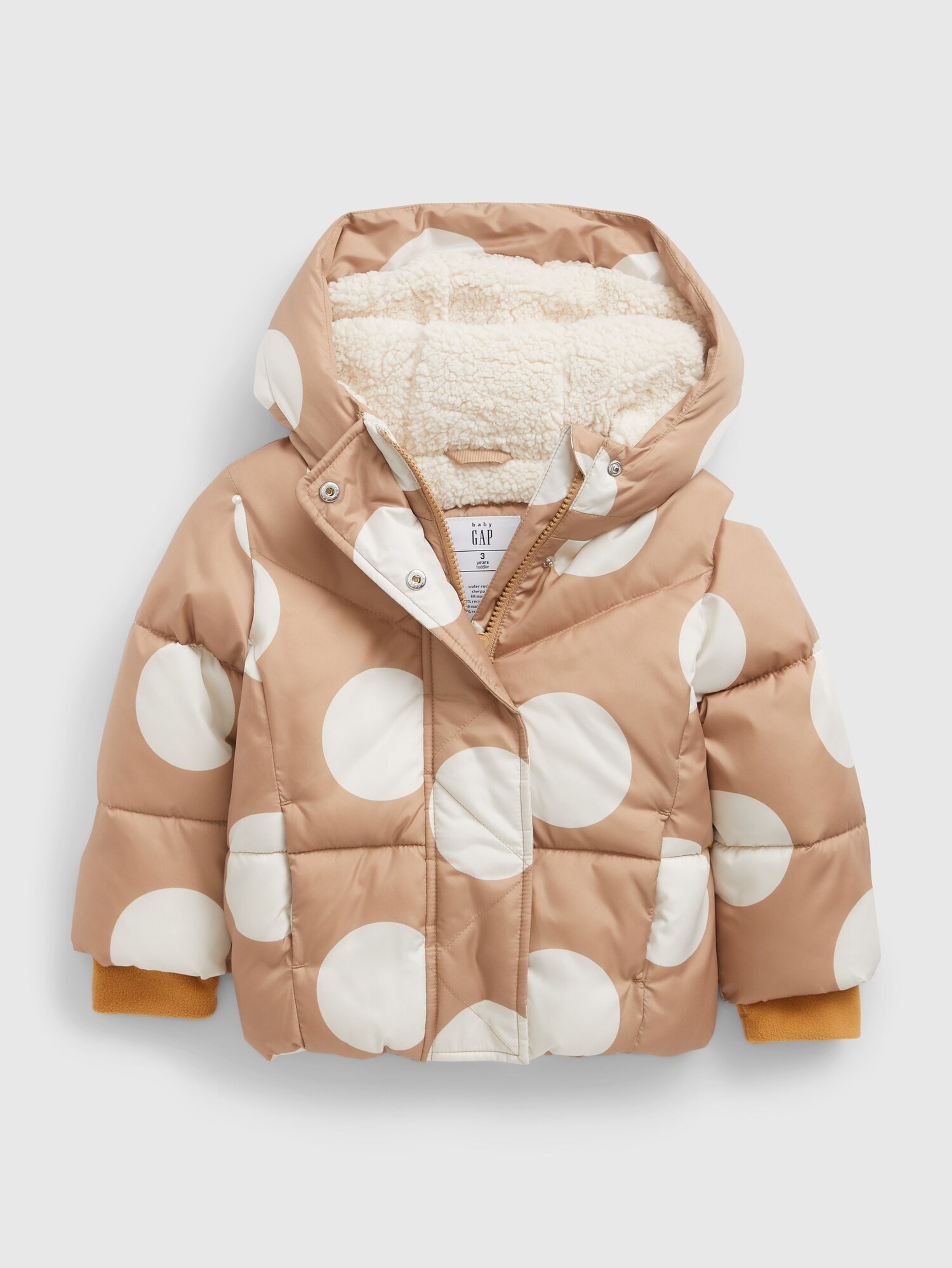 Kinderjacke Polka Dot mit Pelz