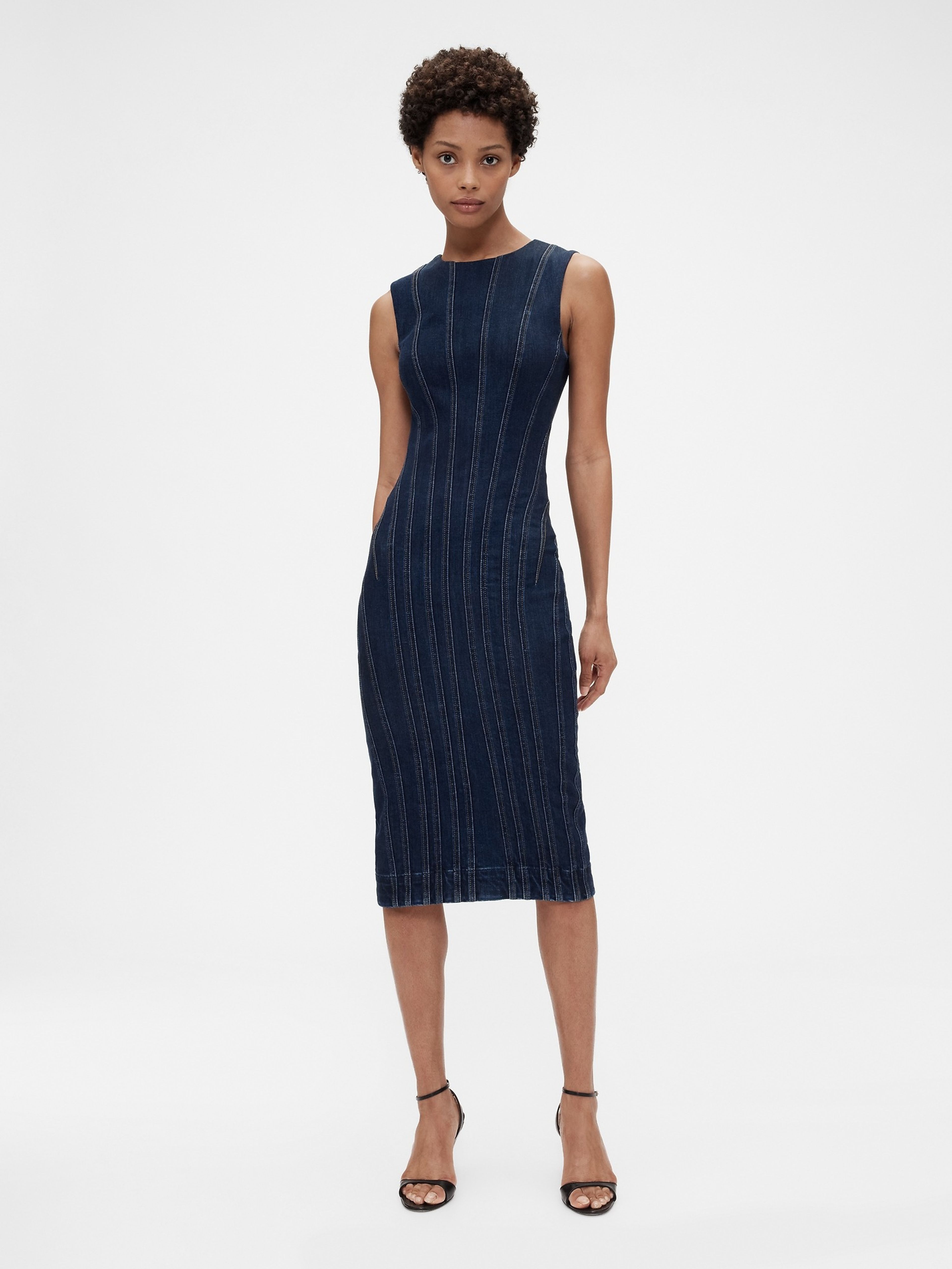 Jeansowa sukienka midi GapStudio by Zac Posen