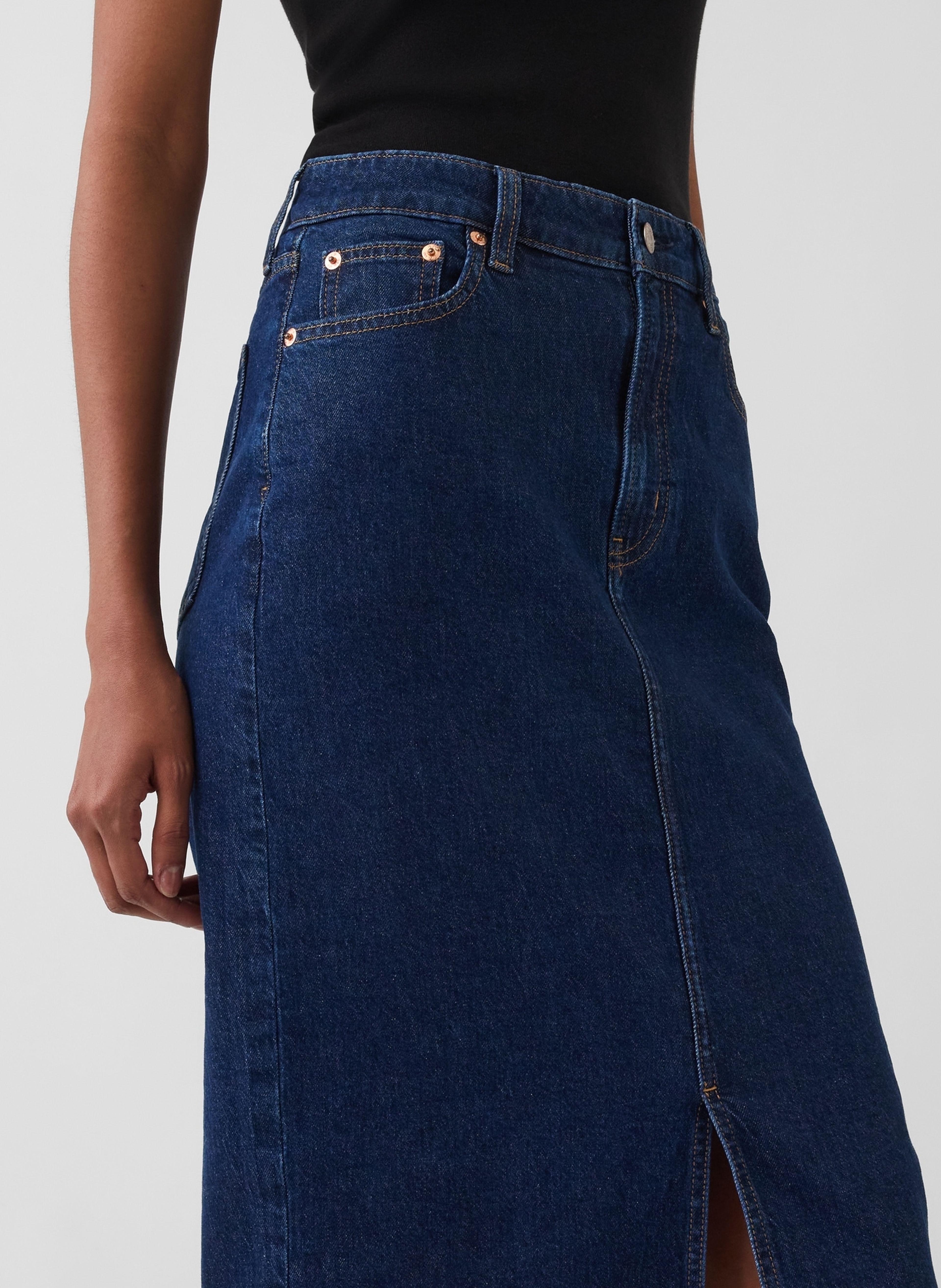 Jupe midi en jean - 004
