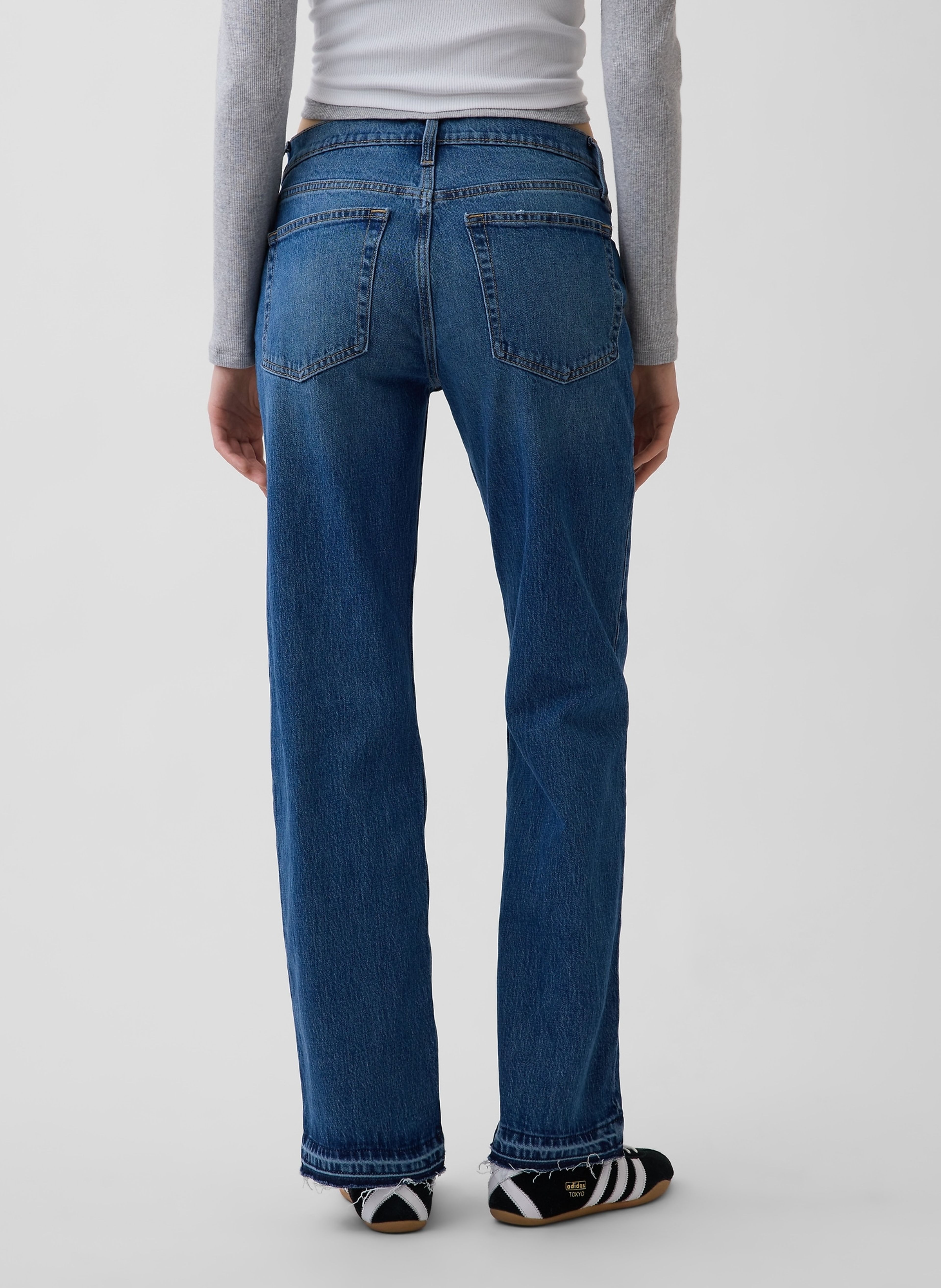 Jeans Mid Rise Relaxed Straight - 004