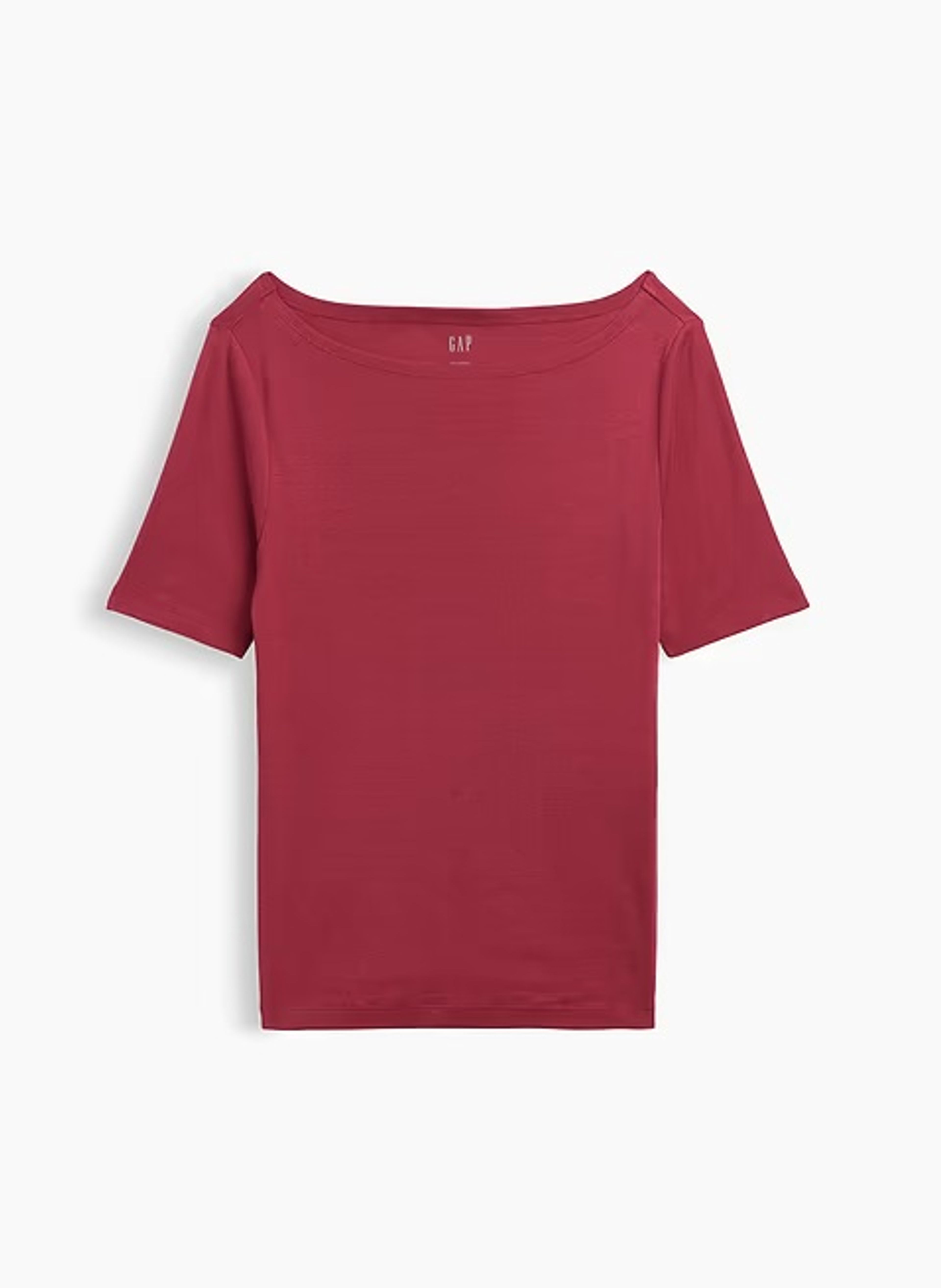Camiseta de canalé con escote barco - 005