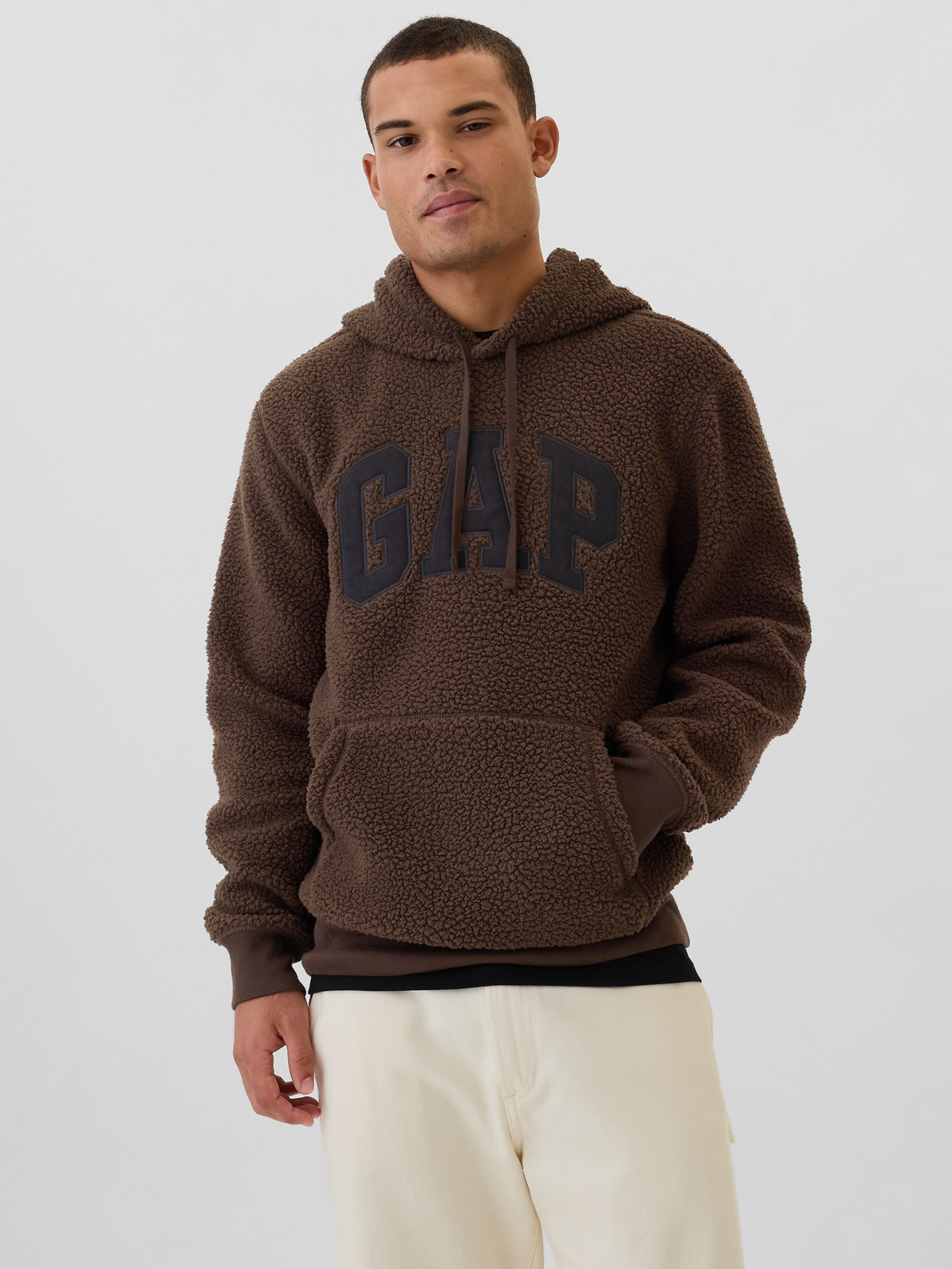 Sherpa-Sweatshirt mit Logo