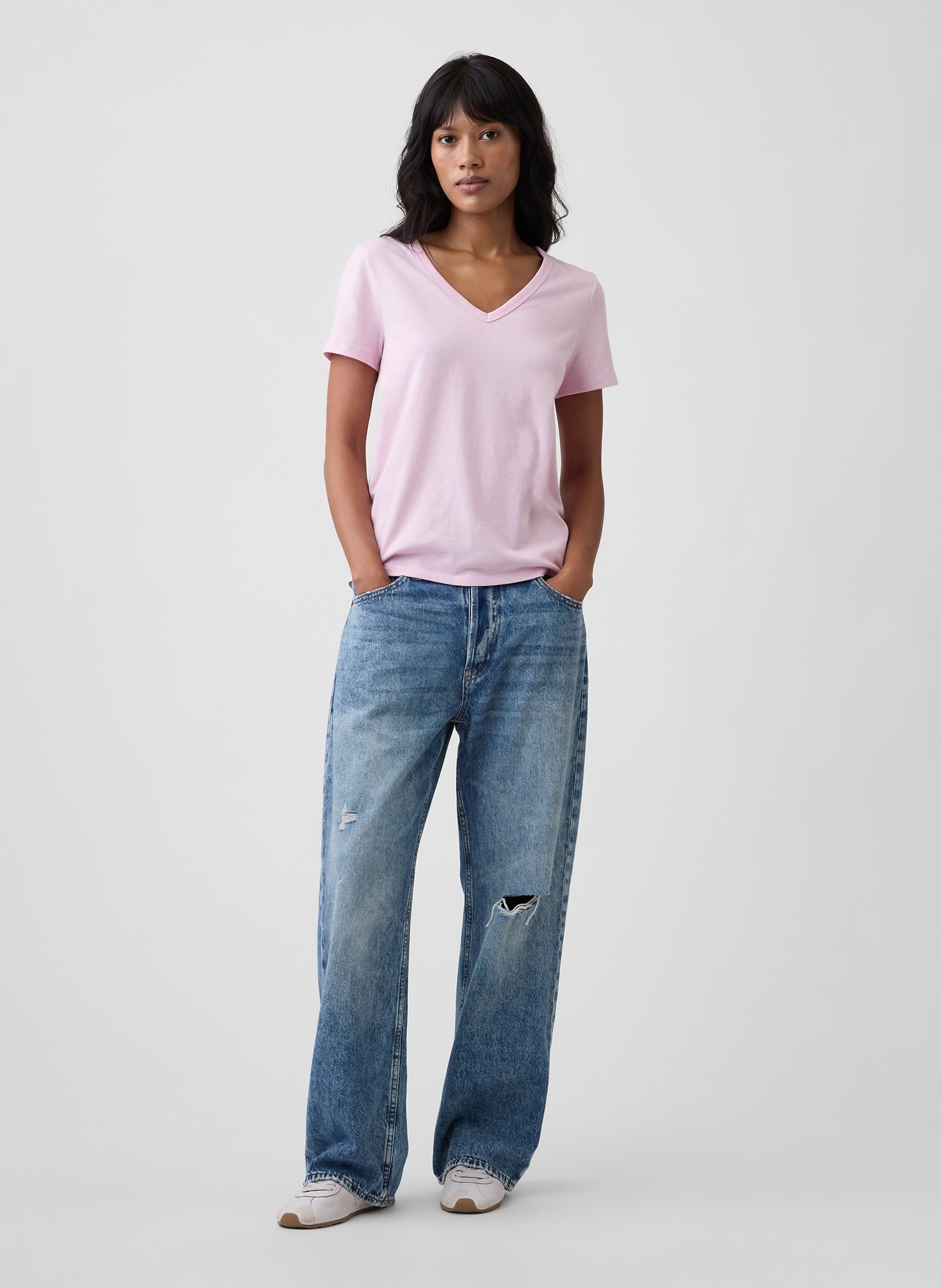 T-shirt à col V - 003