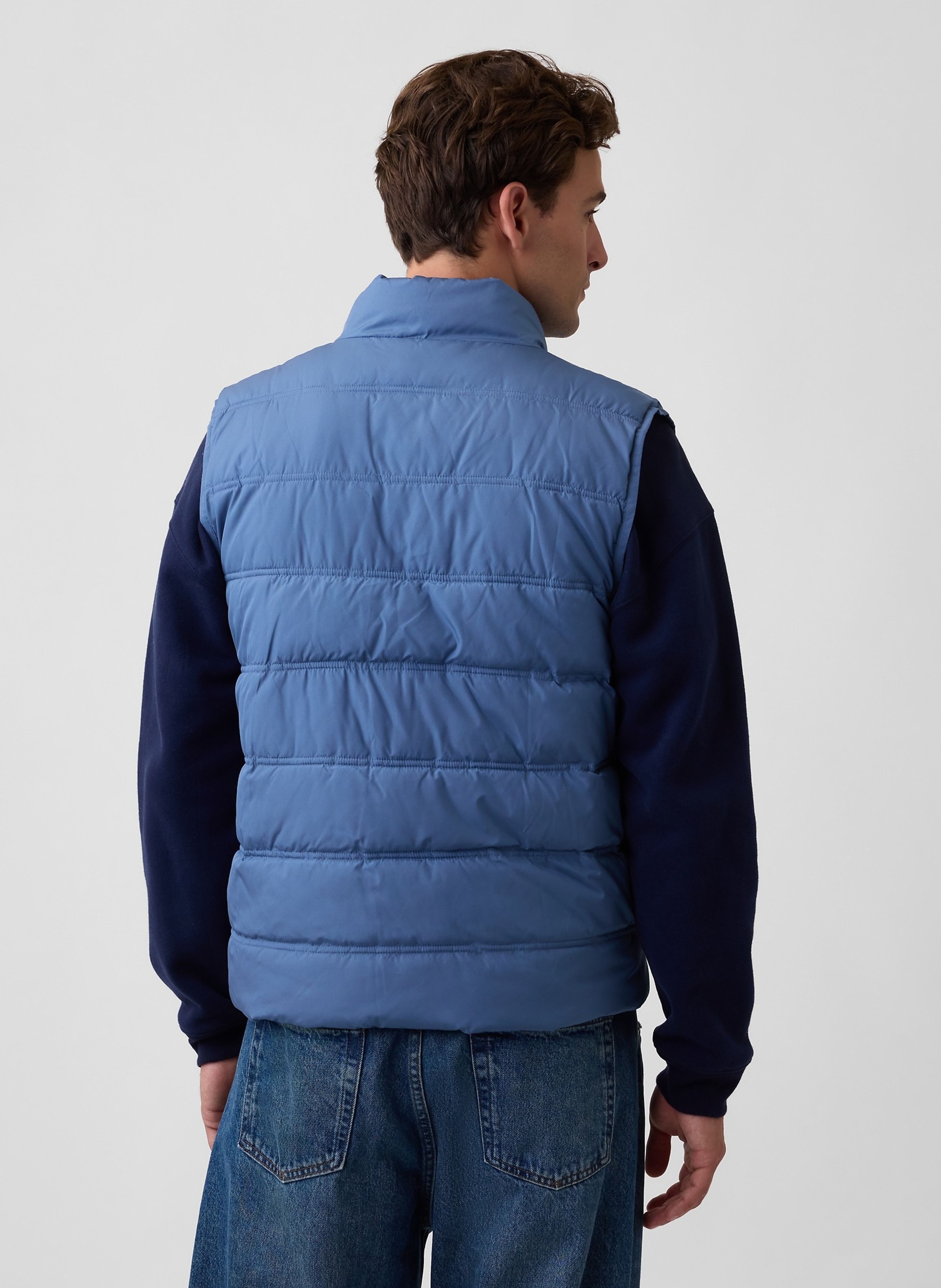 Gesteppte Weste mit Logo - 003