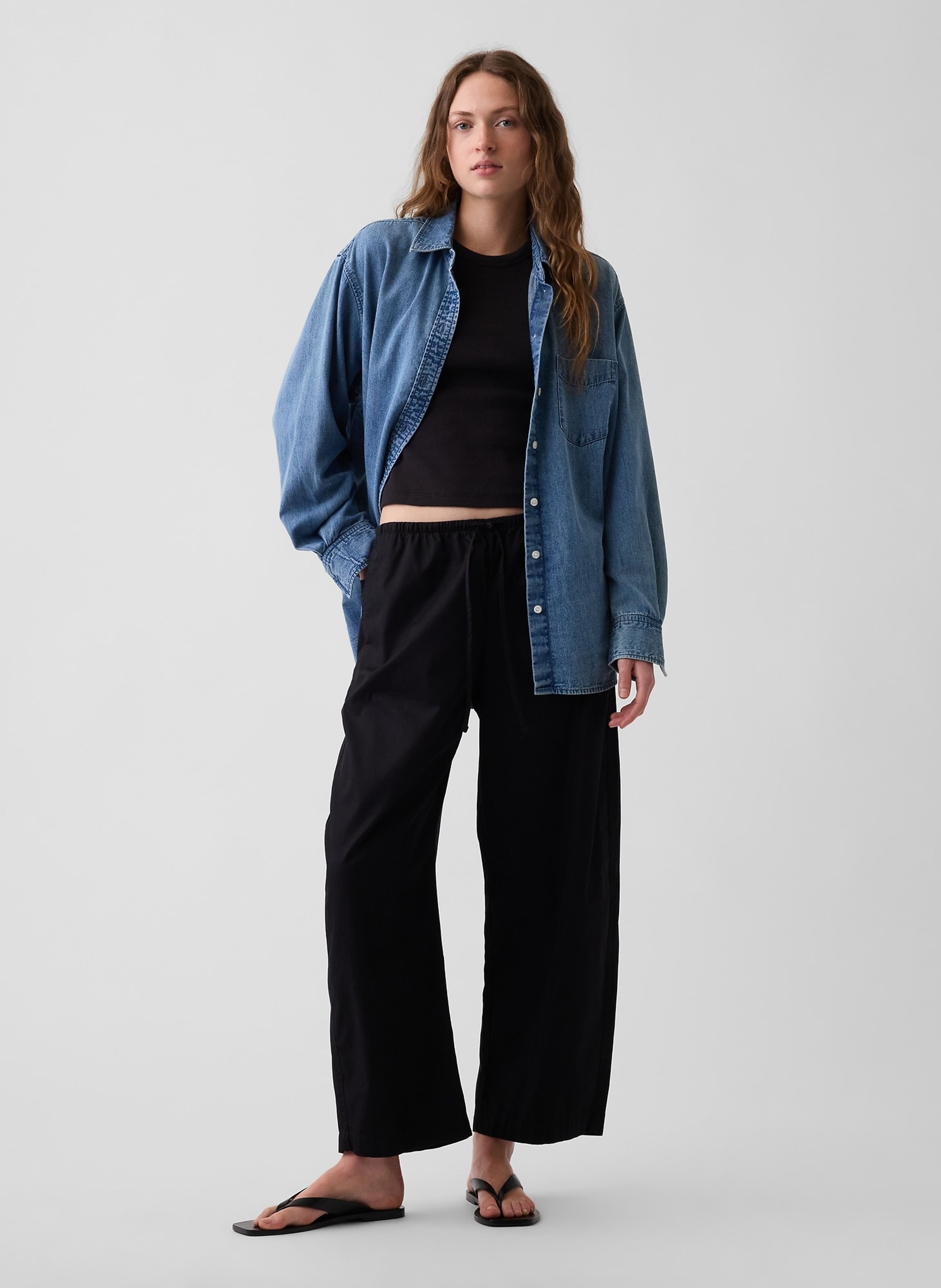 Džínsová oversize košeľa Big Shirt - 002
