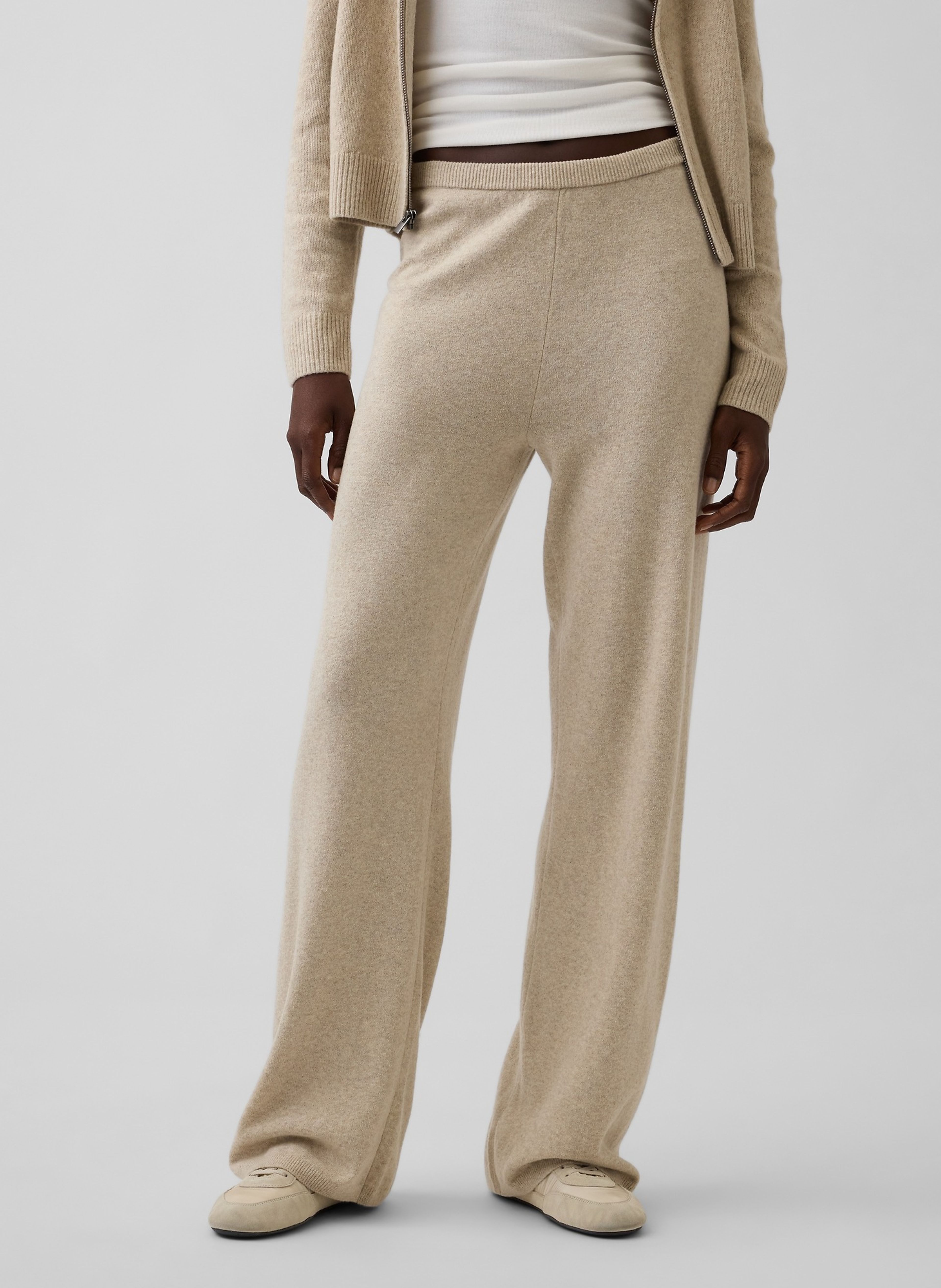 Gebreide joggingbroek Loose CashSoft - 002